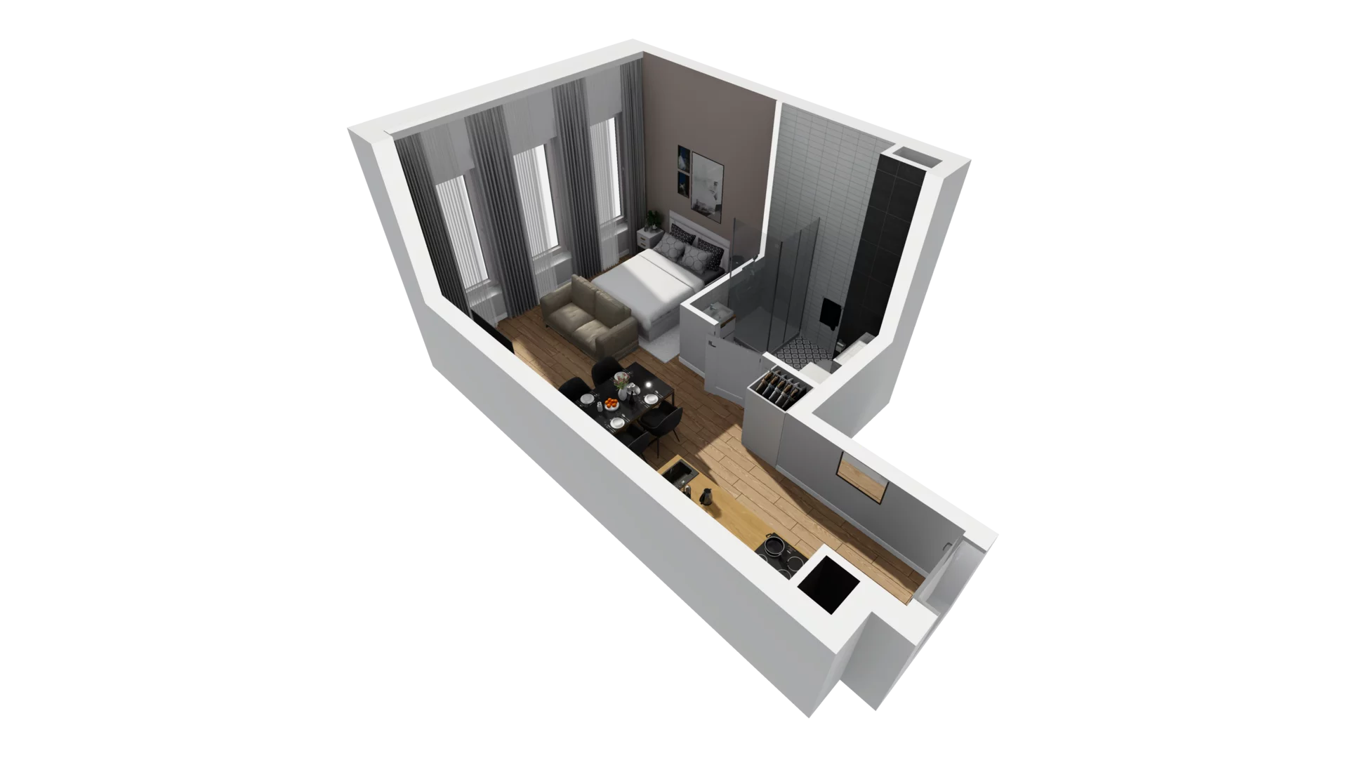 Lokal użytkowy 26,84 m², oferta nr A/204, Esencja - lokale usługowe, Gdańsk, Śródmieście, Dolne Miasto, ul. Kamienna Grobla / Jałmużnicza