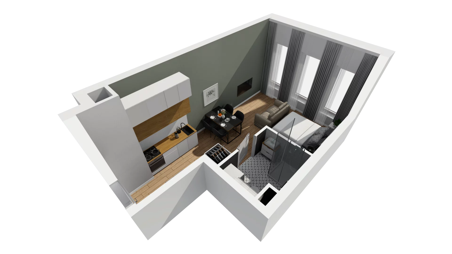 Lokal użytkowy 26,84 m², oferta nr A/204, Esencja - lokale usługowe, Gdańsk, Śródmieście, Dolne Miasto, ul. Kamienna Grobla / Jałmużnicza