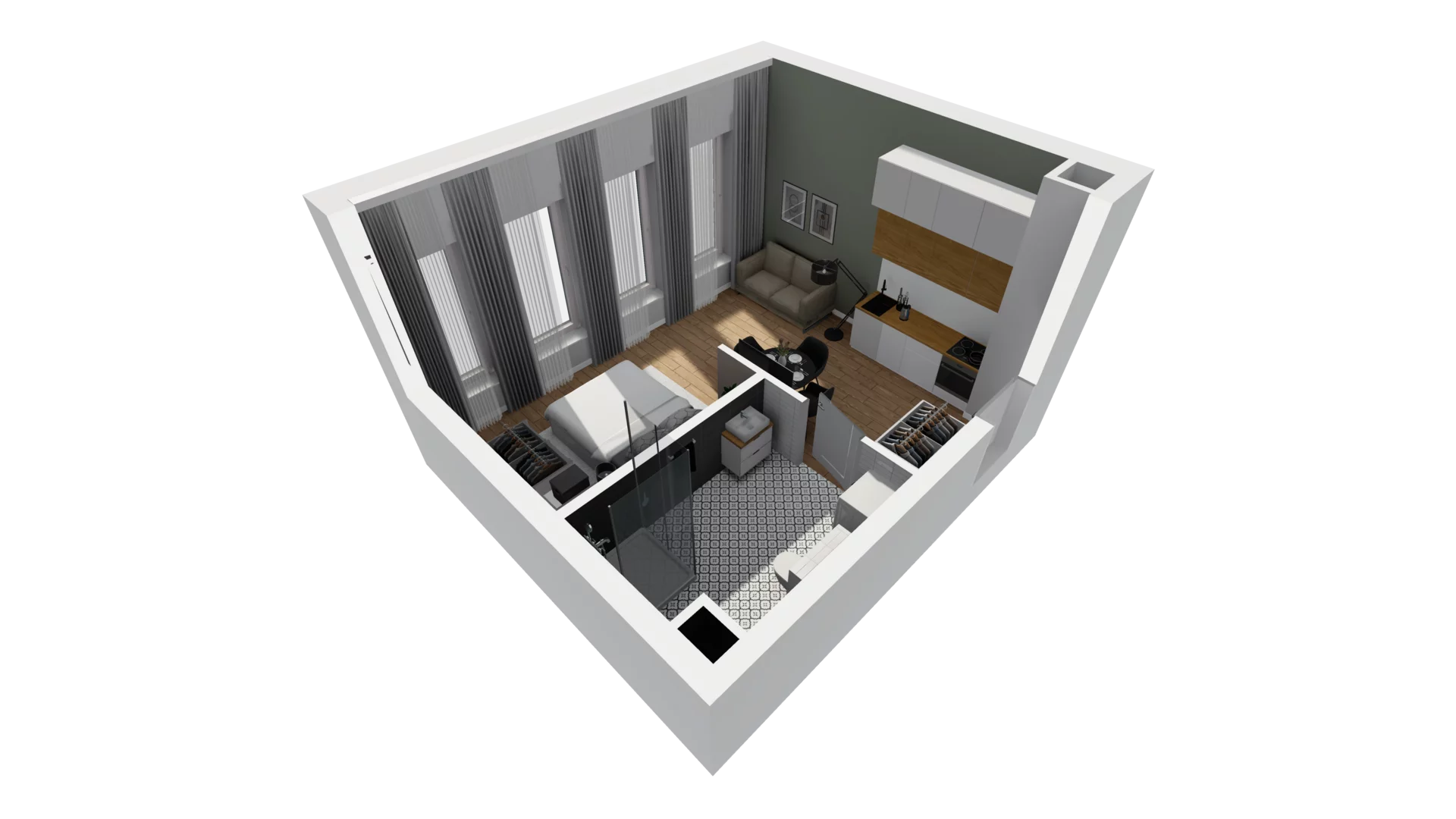 Lokal użytkowy 31,12 m², oferta nr A/205, Esencja - lokale usługowe, Gdańsk, Śródmieście, Dolne Miasto, ul. Kamienna Grobla / Jałmużnicza