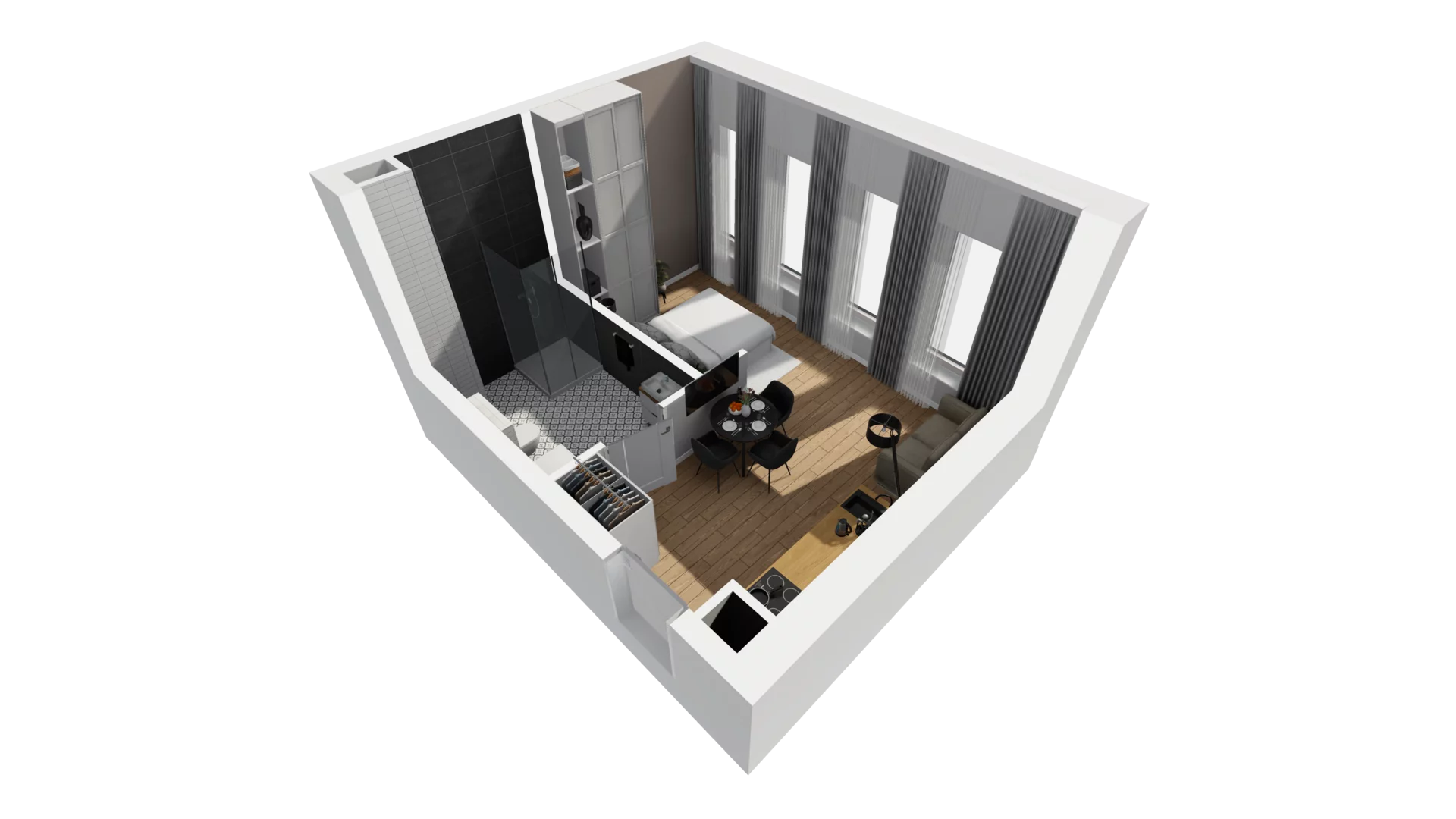 Lokal użytkowy 31,12 m², oferta nr A/205, Esencja - lokale usługowe, Gdańsk, Śródmieście, Dolne Miasto, ul. Kamienna Grobla / Jałmużnicza