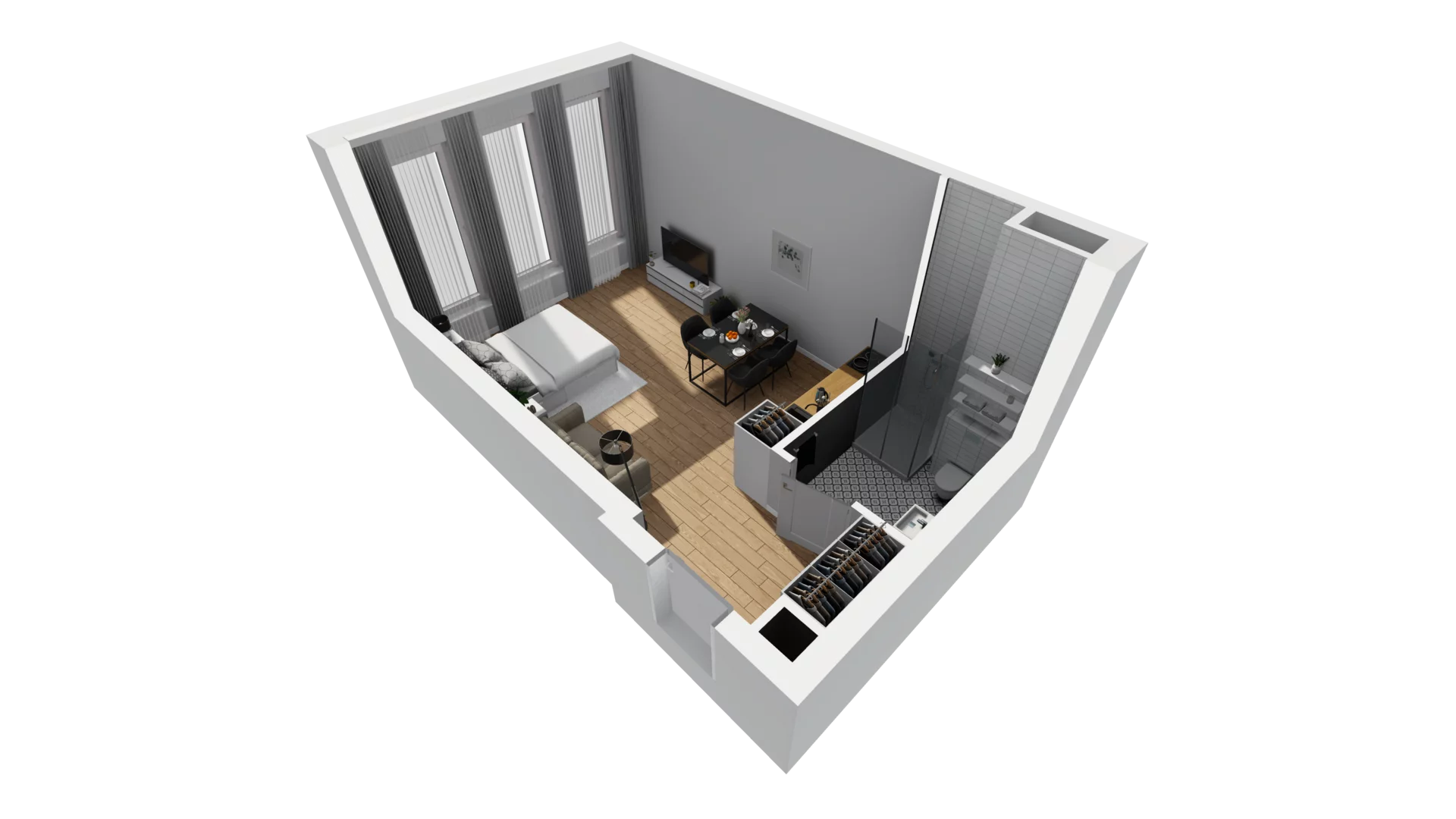 Lokal użytkowy 31,98 m², oferta nr A/206, Esencja - lokale usługowe, Gdańsk, Śródmieście, Dolne Miasto, ul. Kamienna Grobla / Jałmużnicza