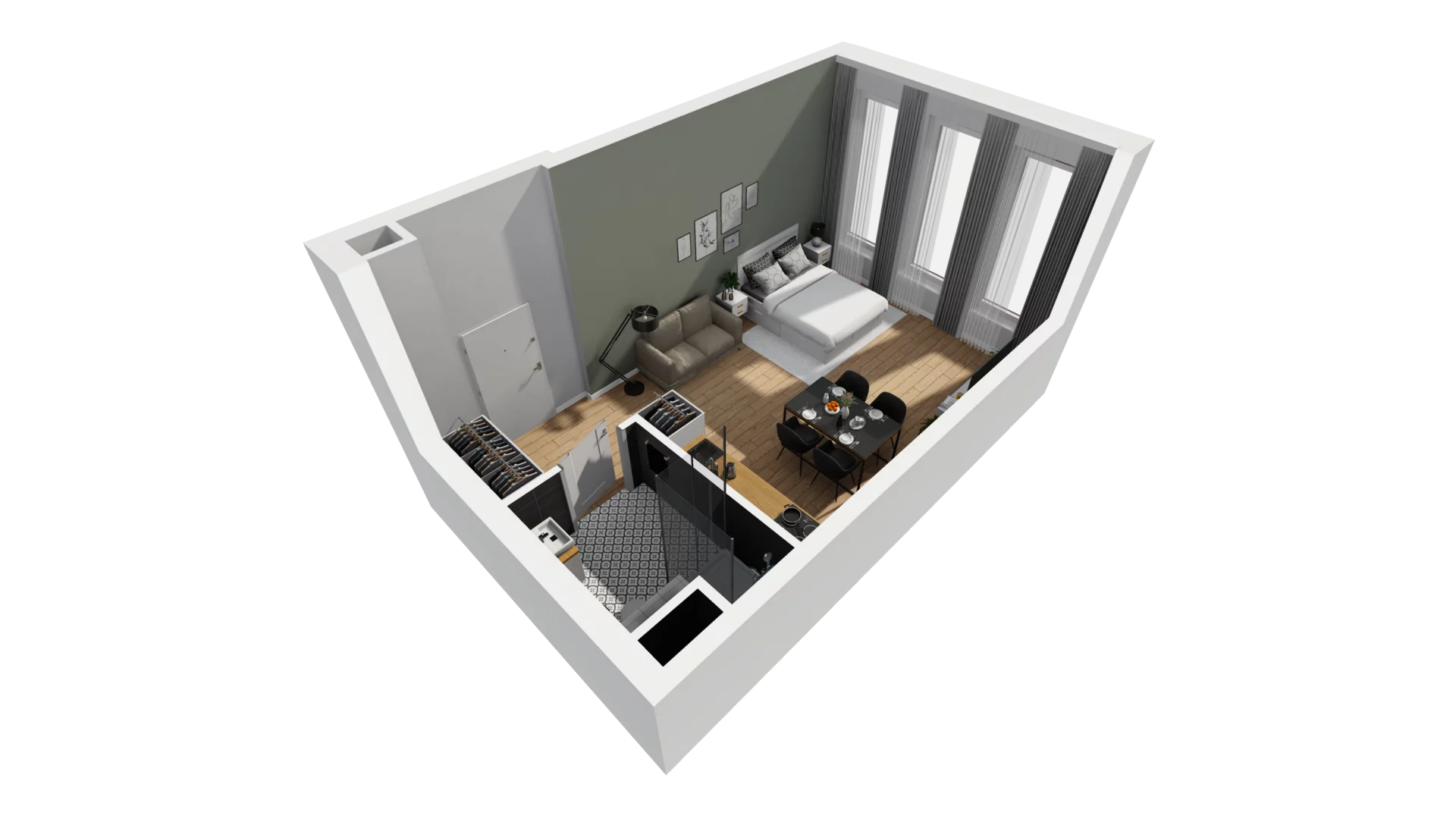 Lokal użytkowy 31,98 m², oferta nr A/206, Esencja - lokale usługowe, Gdańsk, Śródmieście, Dolne Miasto, ul. Kamienna Grobla / Jałmużnicza