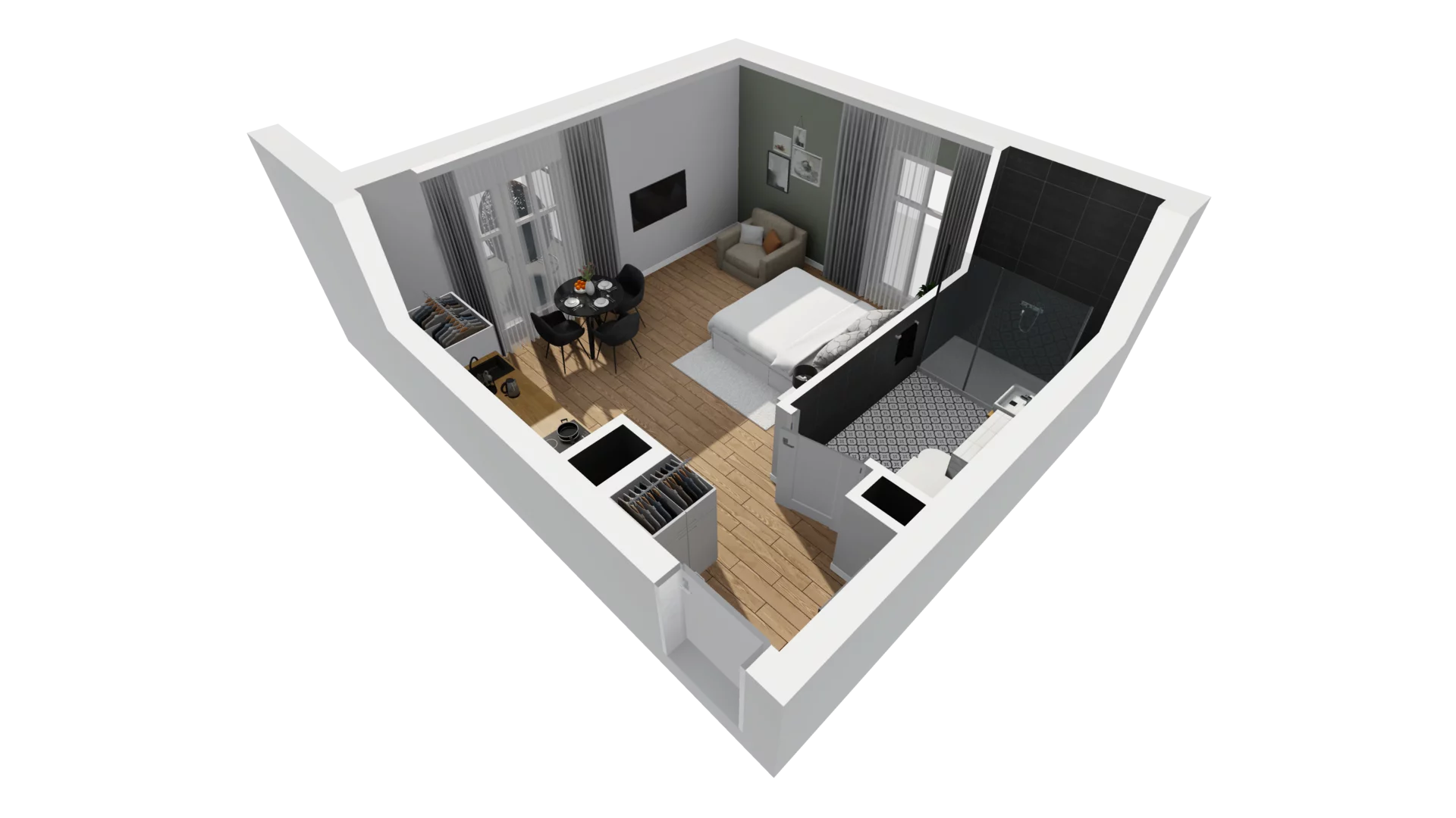 Lokal użytkowy 30,71 m², oferta nr A/217, Esencja - lokale usługowe, Gdańsk, Śródmieście, Dolne Miasto, ul. Kamienna Grobla / Jałmużnicza
