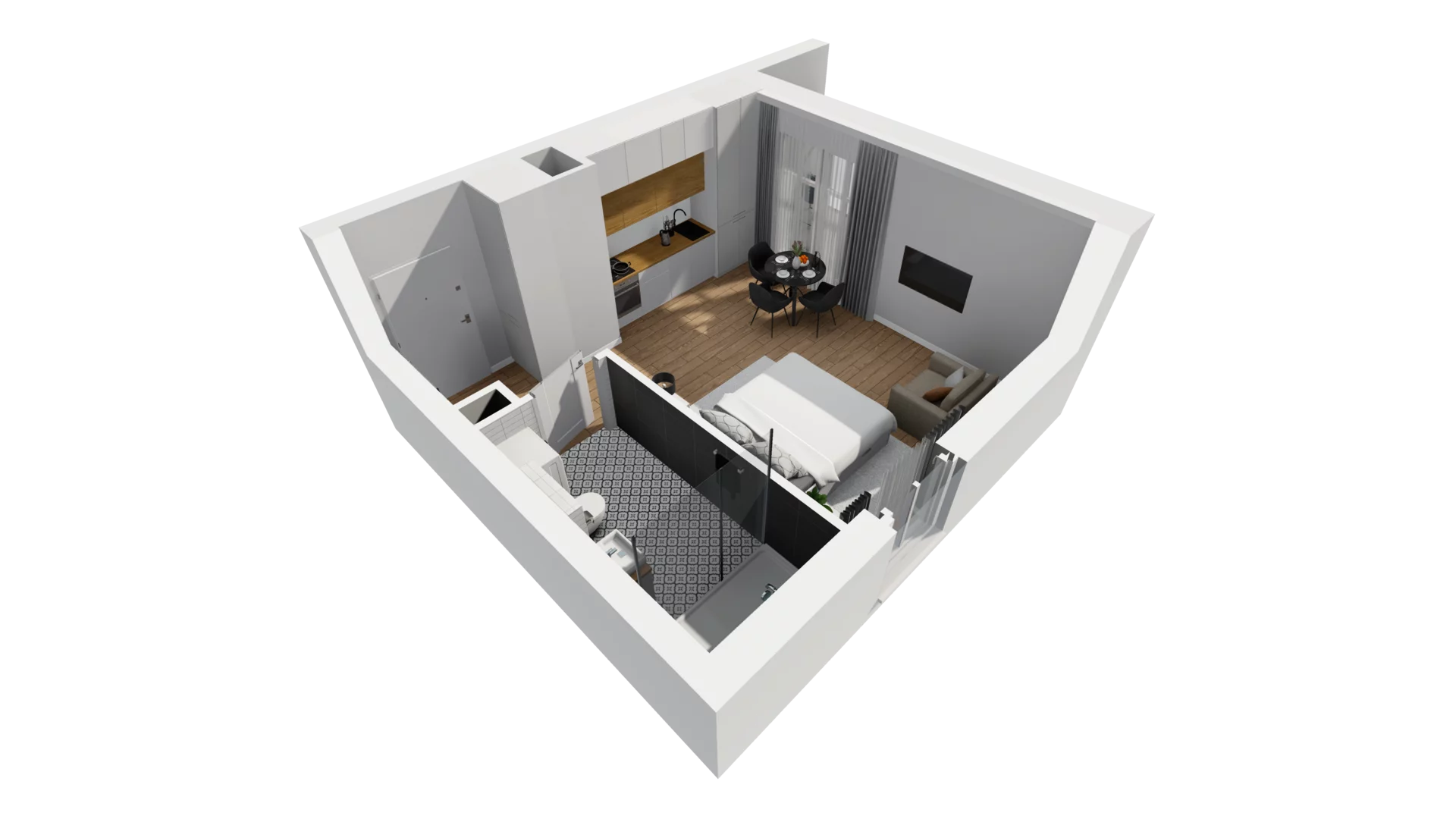 Lokal użytkowy 30,71 m², oferta nr A/217, Esencja - lokale usługowe, Gdańsk, Śródmieście, Dolne Miasto, ul. Kamienna Grobla / Jałmużnicza