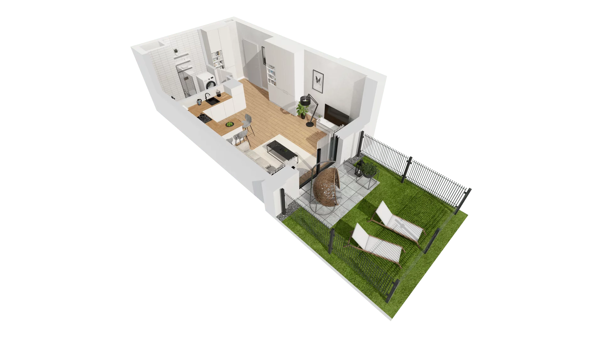 Mieszkanie 29,51 m², piętro 1, oferta nr G/1, DOKI Living - etap II, Gdańsk, Śródmieście, ul. Aleja Doki