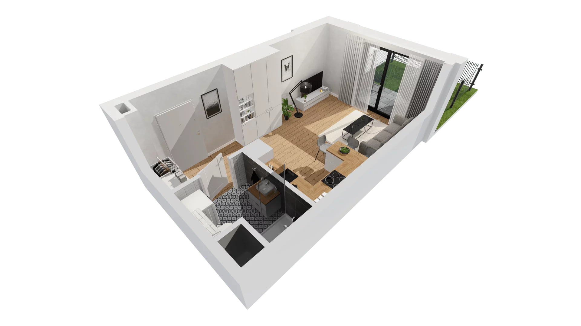 Mieszkanie 29,51 m², piętro 1, oferta nr G/1, DOKI Living - etap II, Gdańsk, Śródmieście, ul. Aleja Doki