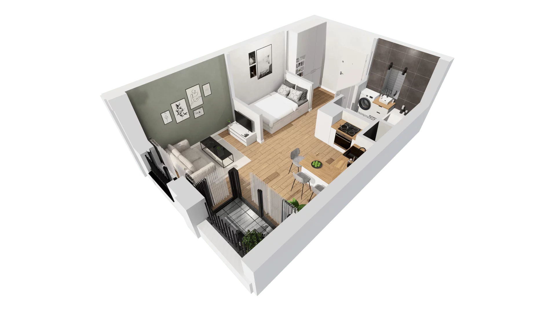 Mieszkanie 31,00 m², piętro 1, oferta nr G/10, DOKI Living - etap II, Gdańsk, Śródmieście, ul. Aleja Doki