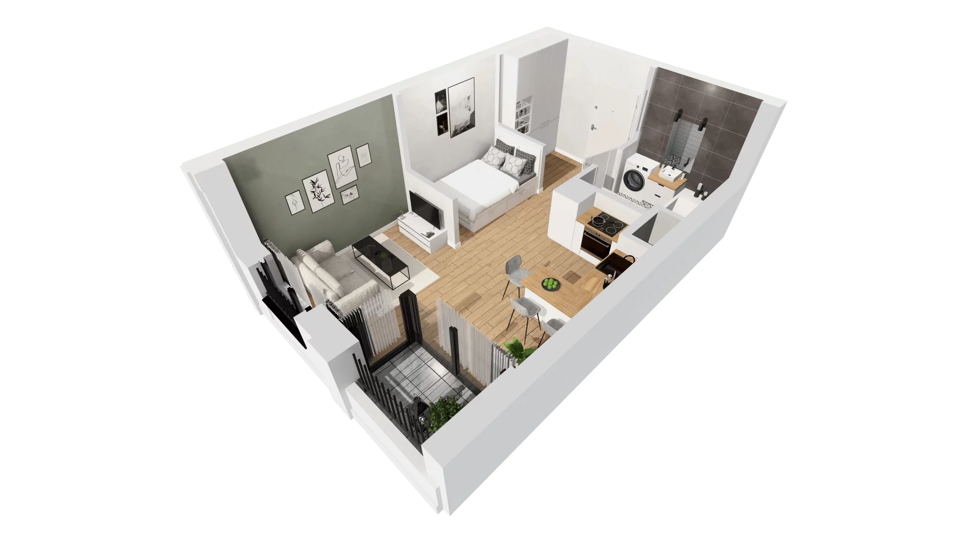 Mieszkanie 31,29 m², piętro 4, oferta nr G/111, DOKI Living - etap II, Gdańsk, Śródmieście, ul. Aleja Doki