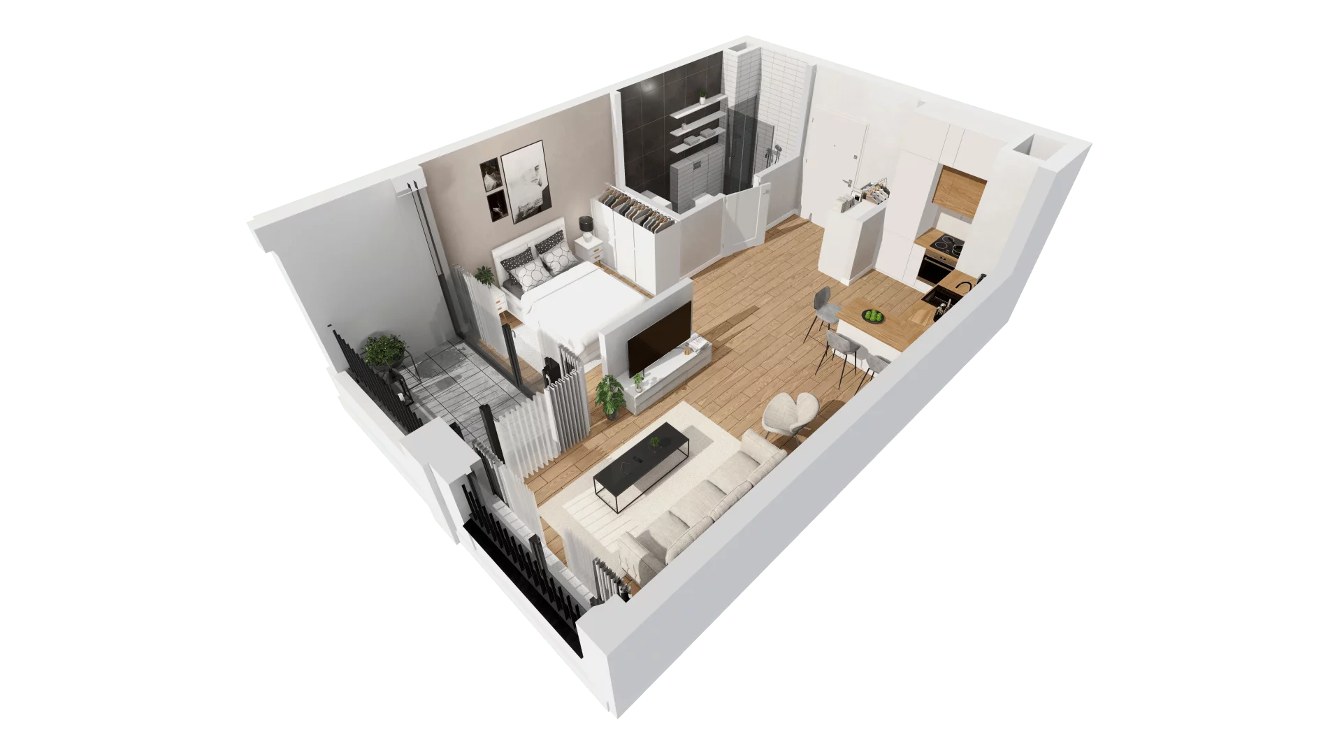 Mieszkanie 37,34 m², piętro 2, oferta nr G/162, DOKI Living - etap II, Gdańsk, Śródmieście, ul. Aleja Doki