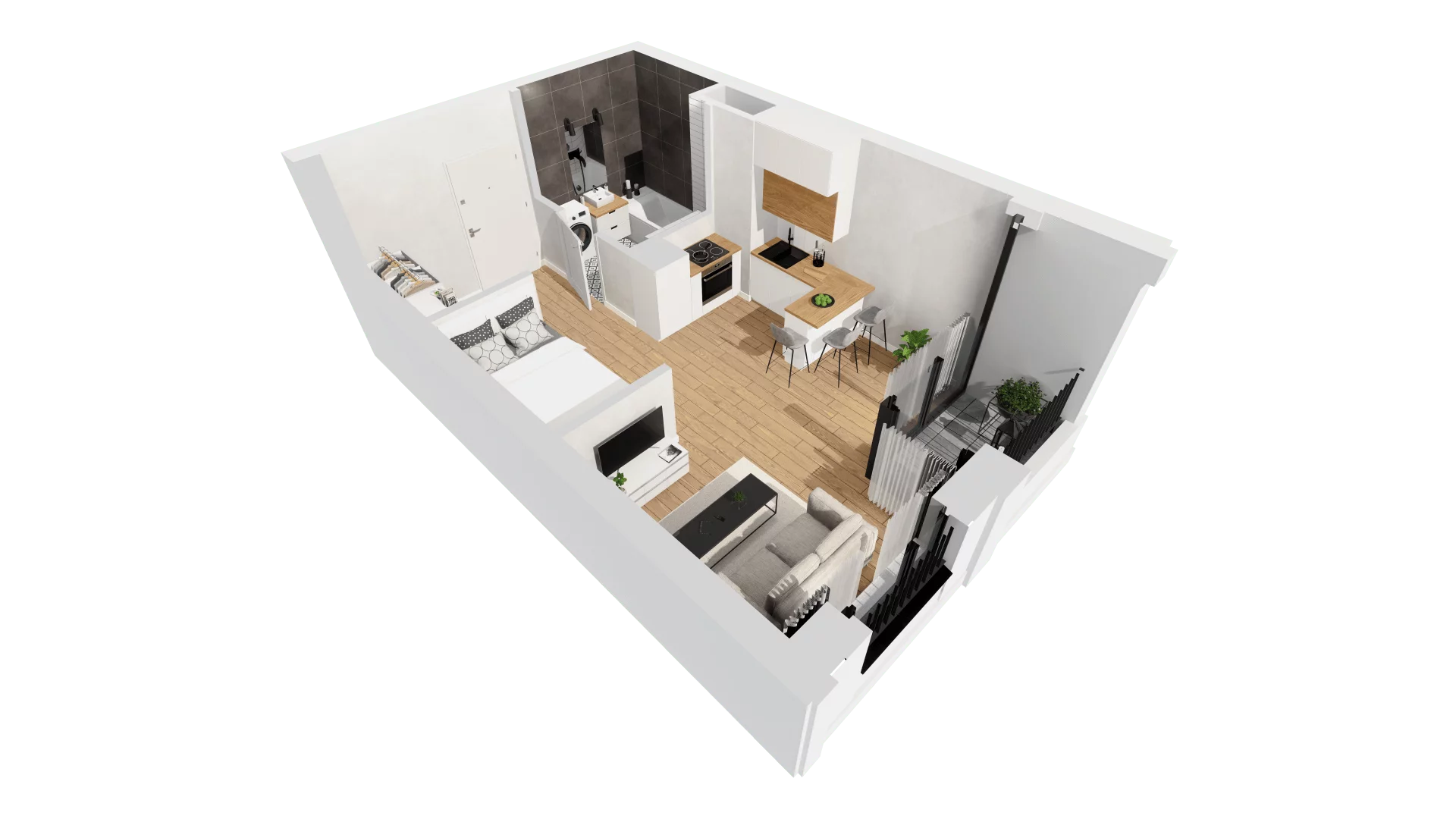 Mieszkanie 31,29 m², piętro 2, oferta nr G/167, DOKI Living - etap II, Gdańsk, Śródmieście, ul. Aleja Doki