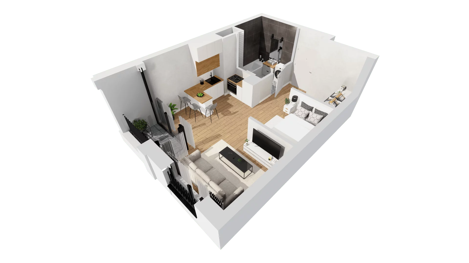 Mieszkanie 33,42 m², piętro 1, oferta nr G/9, DOKI Living - etap II, Gdańsk, Śródmieście, ul. Aleja Doki