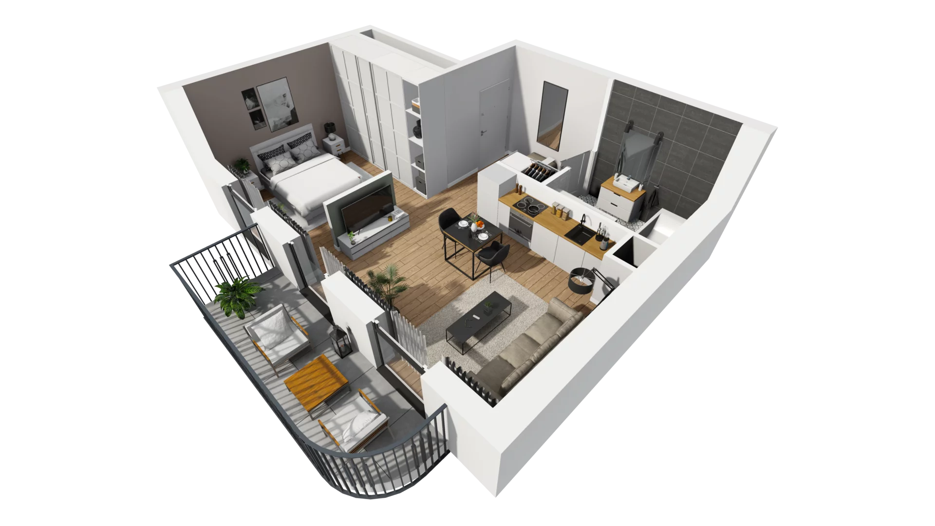 1 pokój, mieszkanie 40,49 m², piętro 1, oferta nr A/74, Esencja, Gdańsk, Śródmieście, Dolne Miasto, ul. Kamienna Grobla / Jałmużnicza