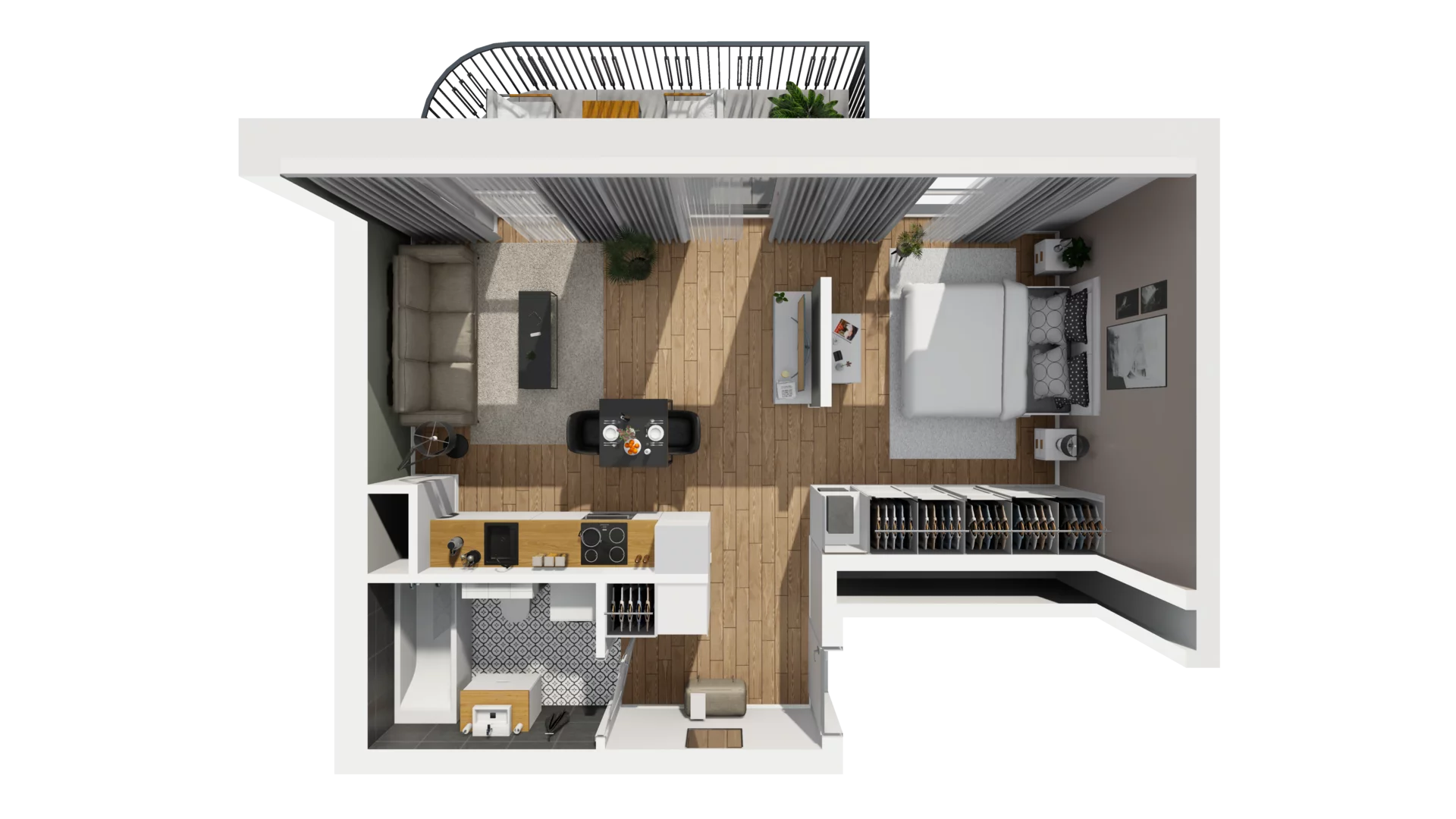 1 pokój, mieszkanie 40,39 m², piętro 3, oferta nr A/92, Esencja, Gdańsk, Śródmieście, Dolne Miasto, ul. Kamienna Grobla / Jałmużnicza