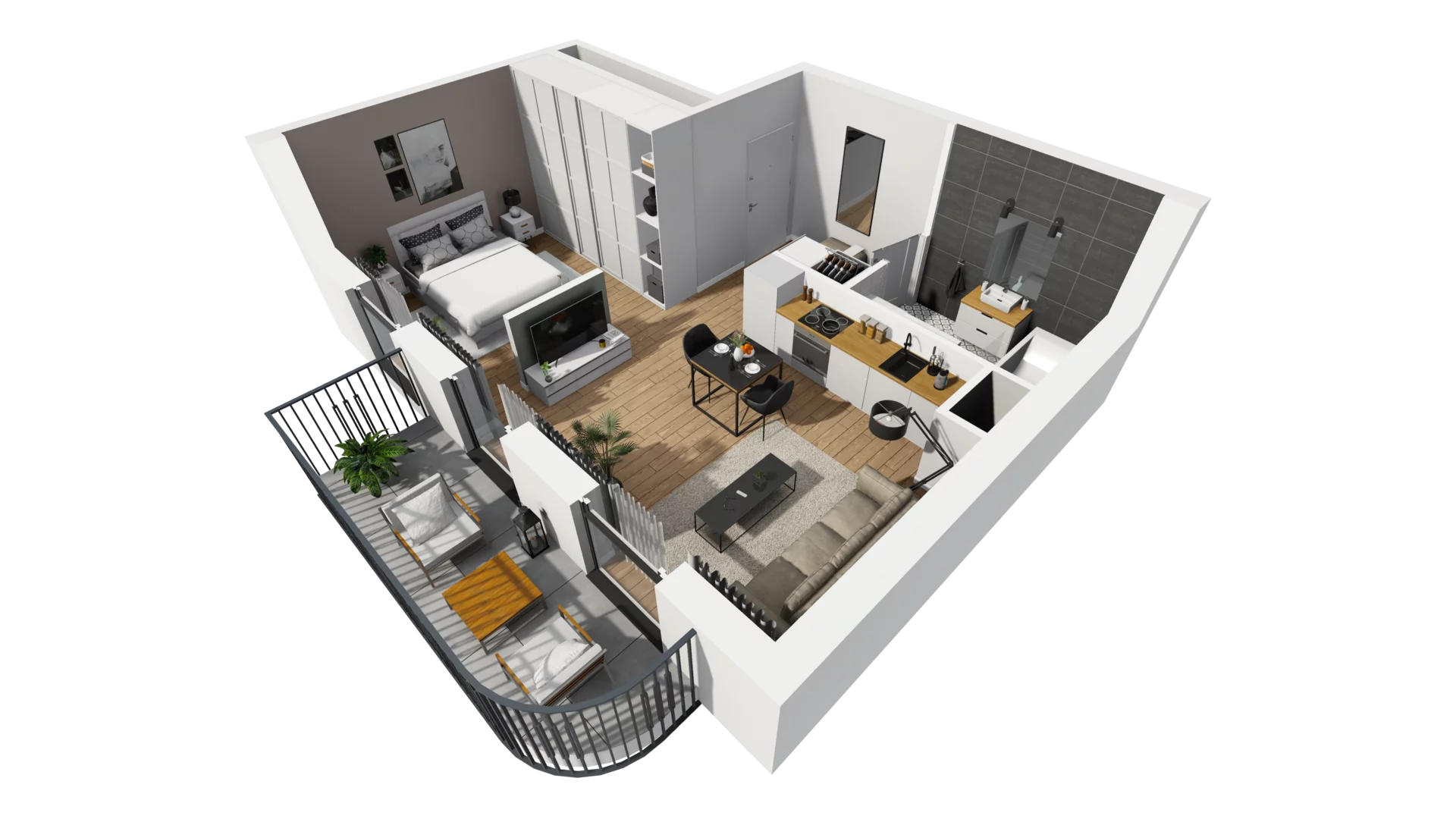 1 pokój, mieszkanie 40,39 m², piętro 3, oferta nr A/92, Esencja, Gdańsk, Śródmieście, Dolne Miasto, ul. Kamienna Grobla / Jałmużnicza