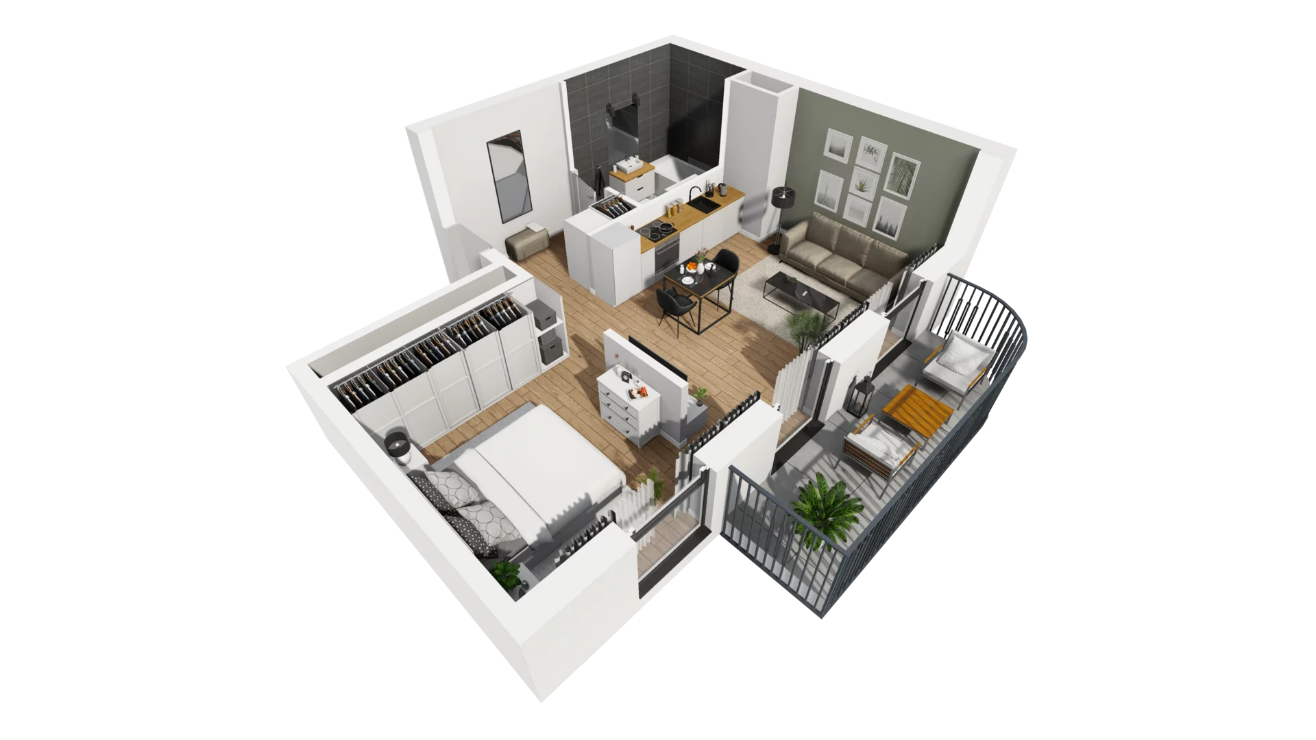 1 pokój, mieszkanie 40,39 m², piętro 3, oferta nr A/92, Esencja, Gdańsk, Śródmieście, Dolne Miasto, ul. Kamienna Grobla / Jałmużnicza