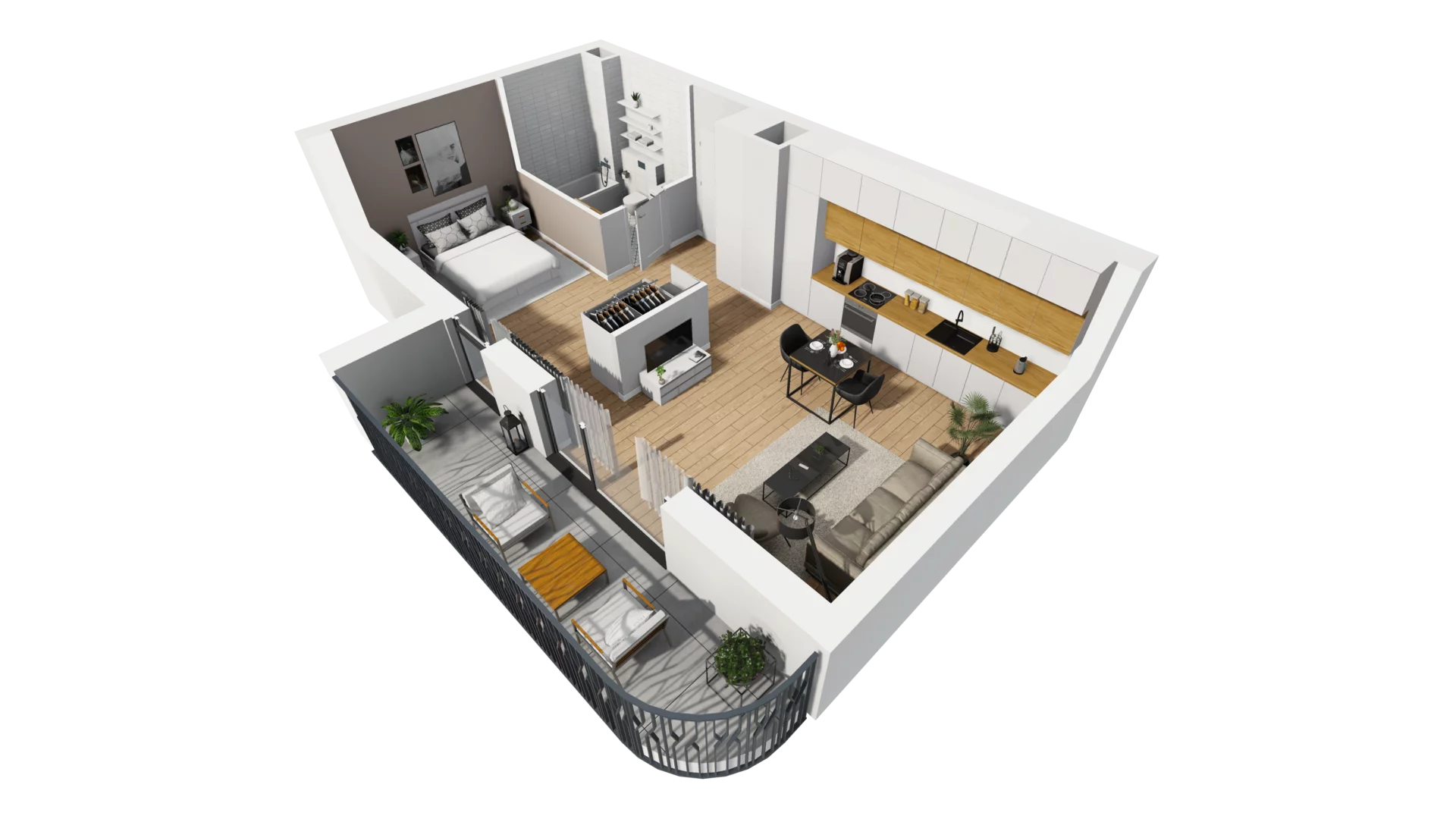 1 pokój, mieszkanie 44,50 m², piętro 4, oferta nr A/93, Esencja, Gdańsk, Śródmieście, Dolne Miasto, ul. Kamienna Grobla / Jałmużnicza