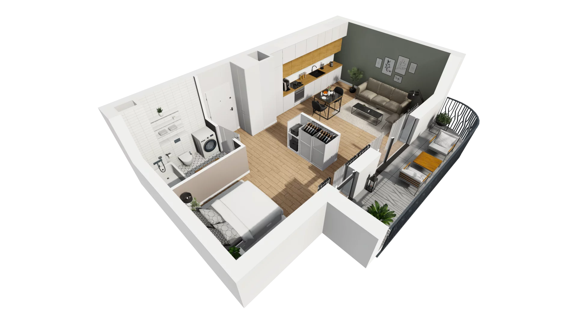 1 pokój, mieszkanie 44,50 m², piętro 4, oferta nr A/93, Esencja, Gdańsk, Śródmieście, Dolne Miasto, ul. Kamienna Grobla / Jałmużnicza