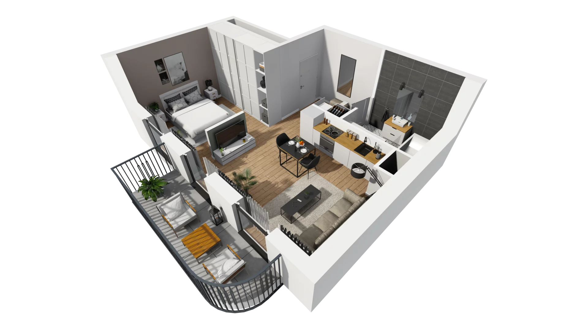1 pokój, mieszkanie 40,43 m², piętro 4, oferta nr A/101, Esencja, Gdańsk, Śródmieście, Dolne Miasto, ul. Kamienna Grobla / Jałmużnicza