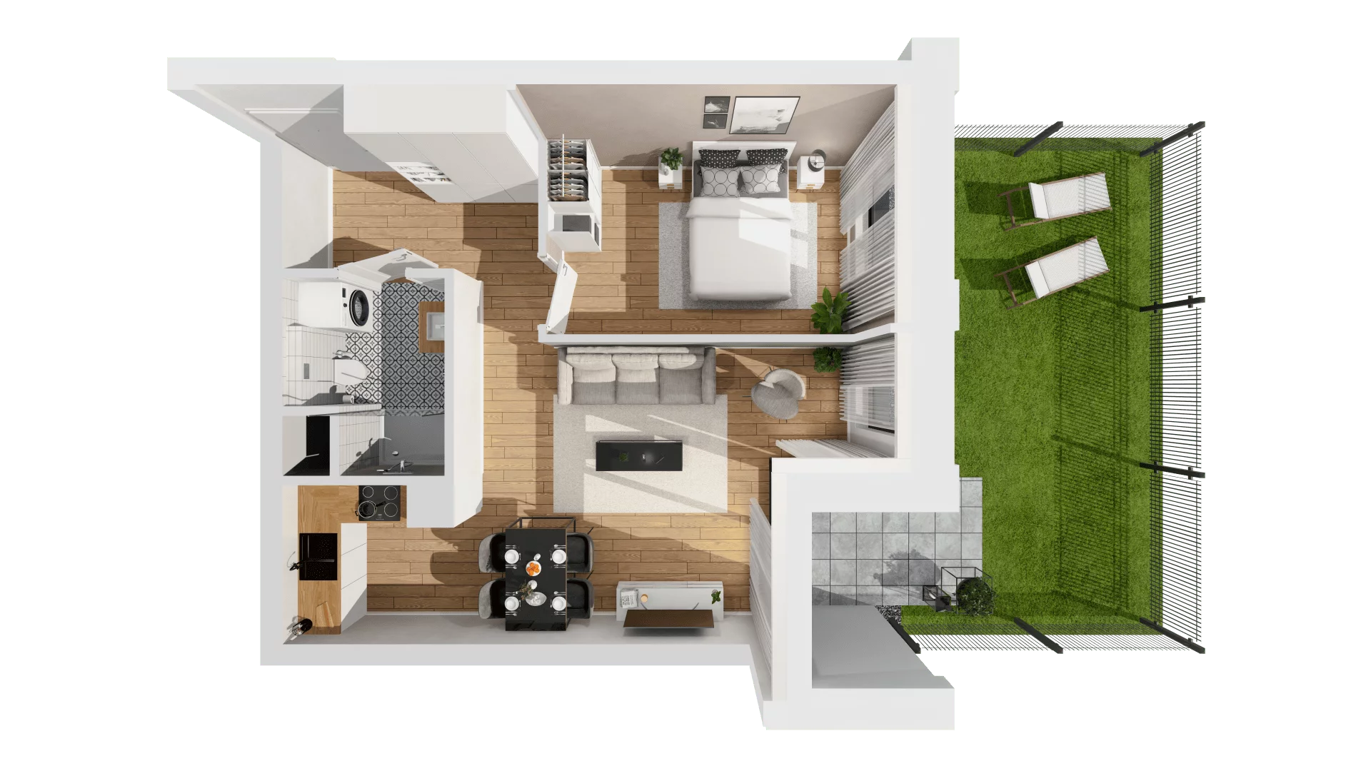 Mieszkanie 41,91 m², piętro 1, oferta nr G/12, DOKI Living - etap II, Gdańsk, Śródmieście, ul. Aleja Doki