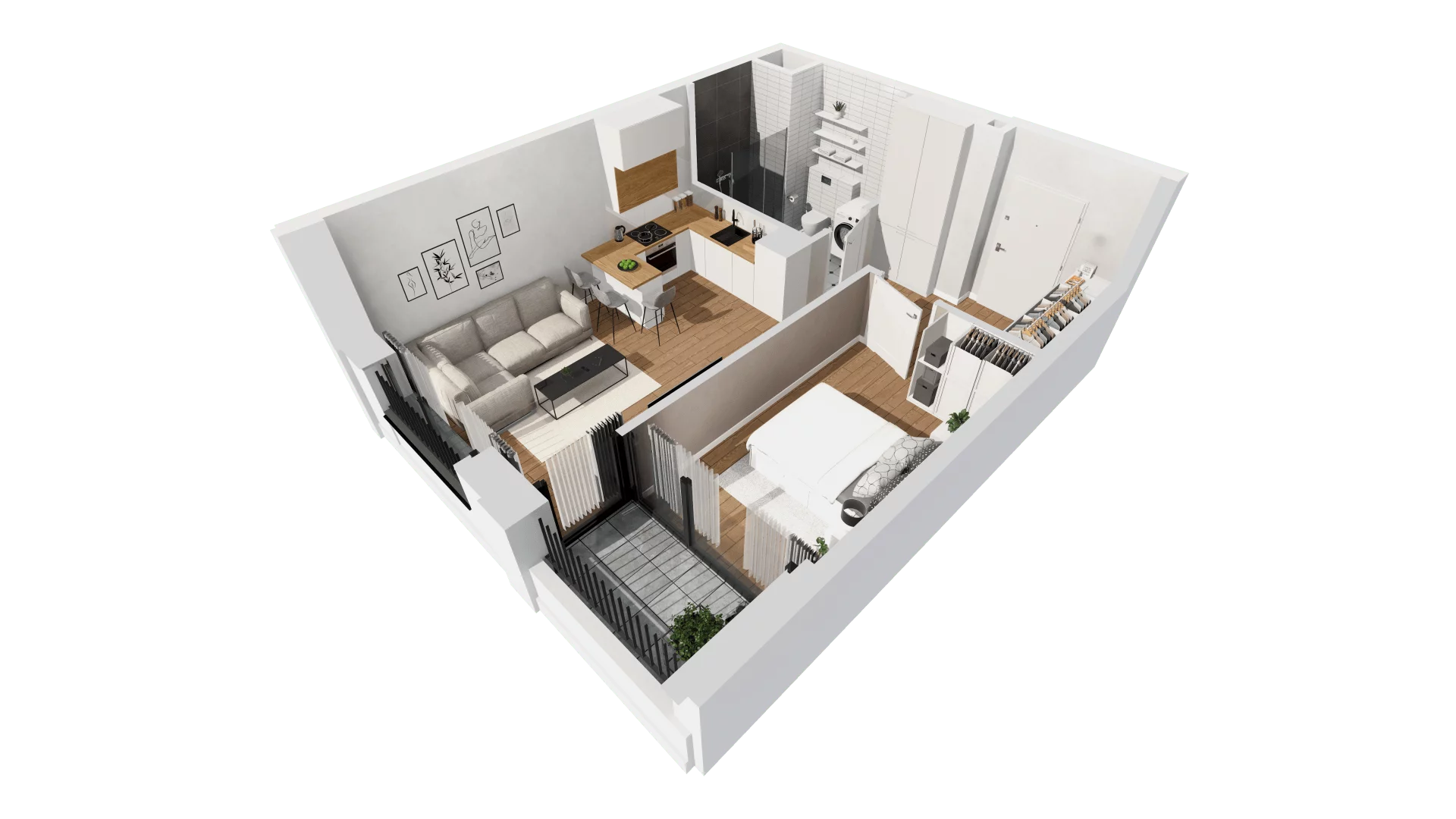 Mieszkanie 39,12 m², piętro 2, oferta nr G/13, DOKI Living - etap II, Gdańsk, Śródmieście, ul. Aleja Doki