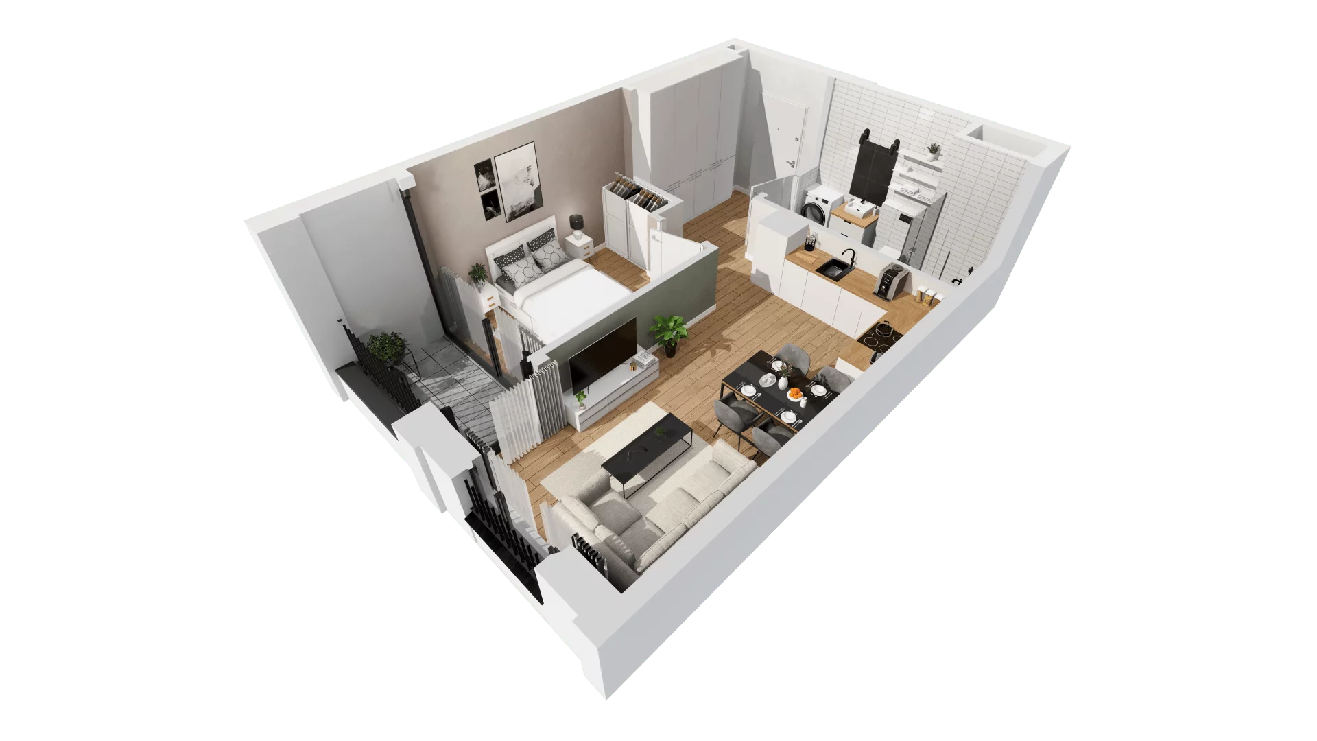 Mieszkanie 38,48 m², piętro 1, oferta nr G/148, DOKI Living - etap II, Gdańsk, Śródmieście, ul. Aleja Doki