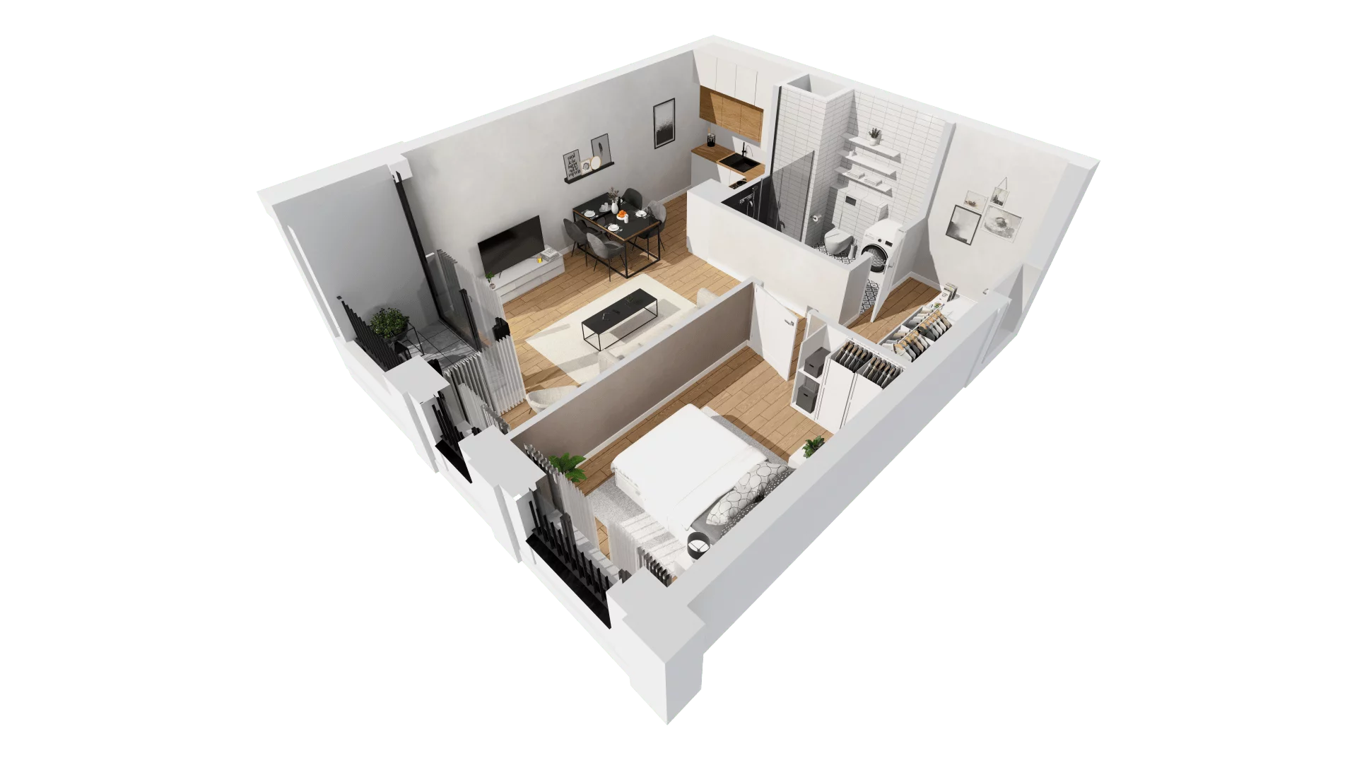 Mieszkanie 41,91 m², piętro 2, oferta nr G/24, DOKI Living - etap II, Gdańsk, Śródmieście, ul. Aleja Doki