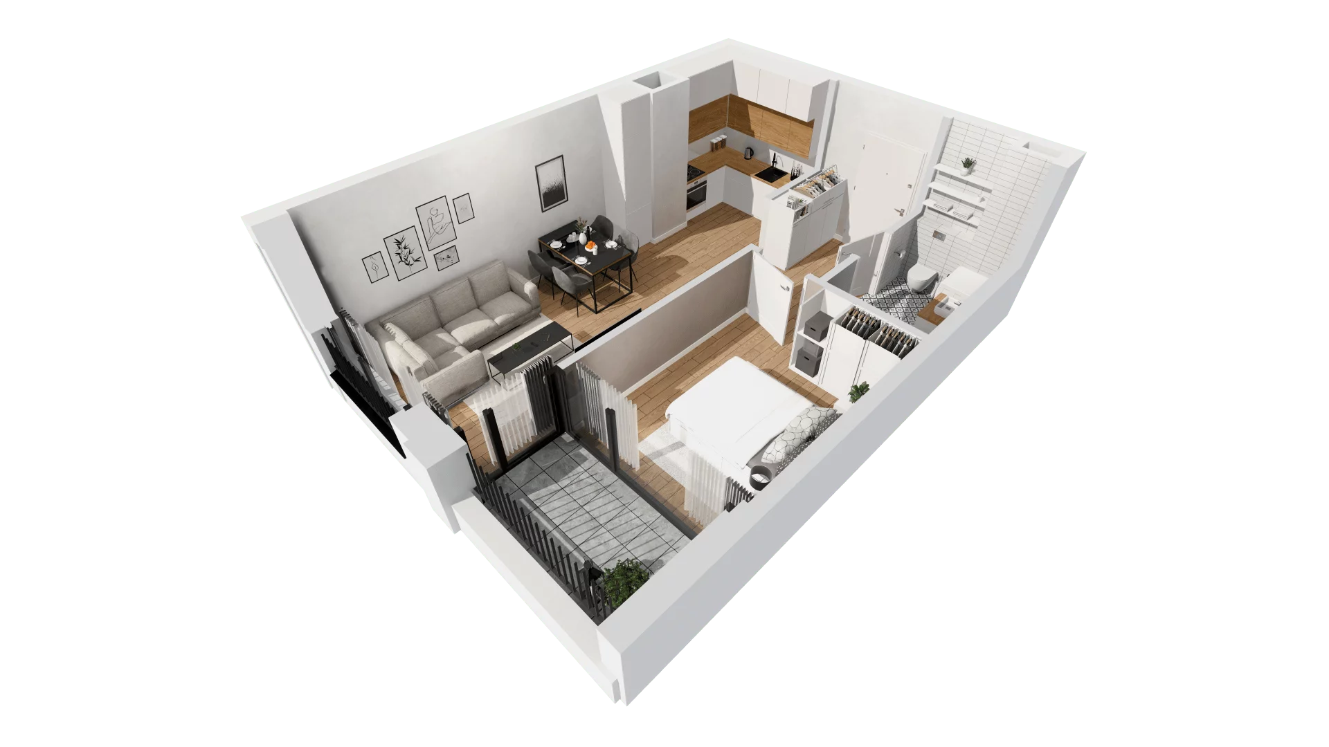 Mieszkanie 39,35 m², piętro 3, oferta nr G/30, DOKI Living - etap II, Gdańsk, Śródmieście, ul. Aleja Doki