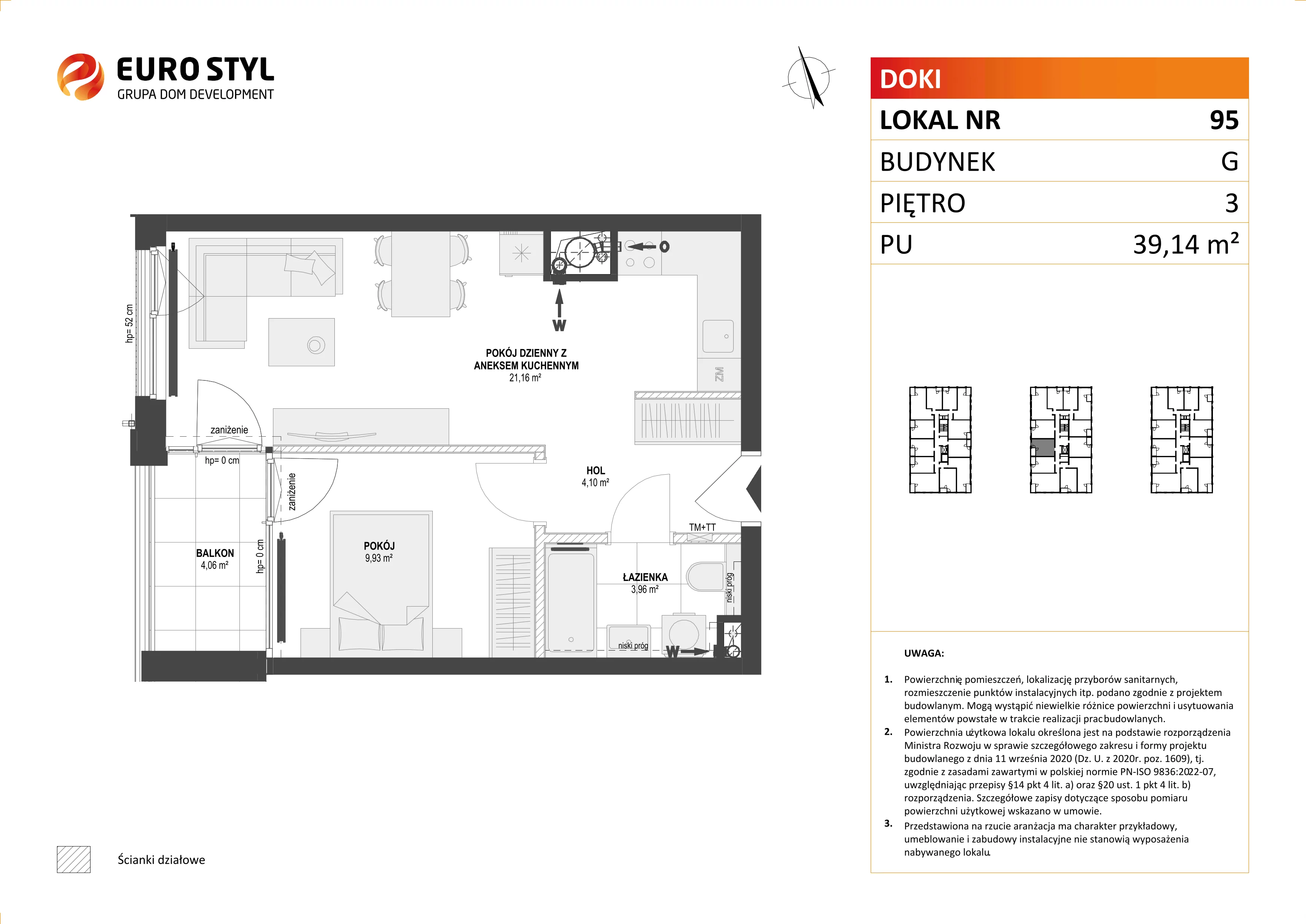 Mieszkanie 39,14 m², piętro 3, oferta nr G/95, DOKI Living - etap II, Gdańsk, Śródmieście, ul. Aleja Doki-idx