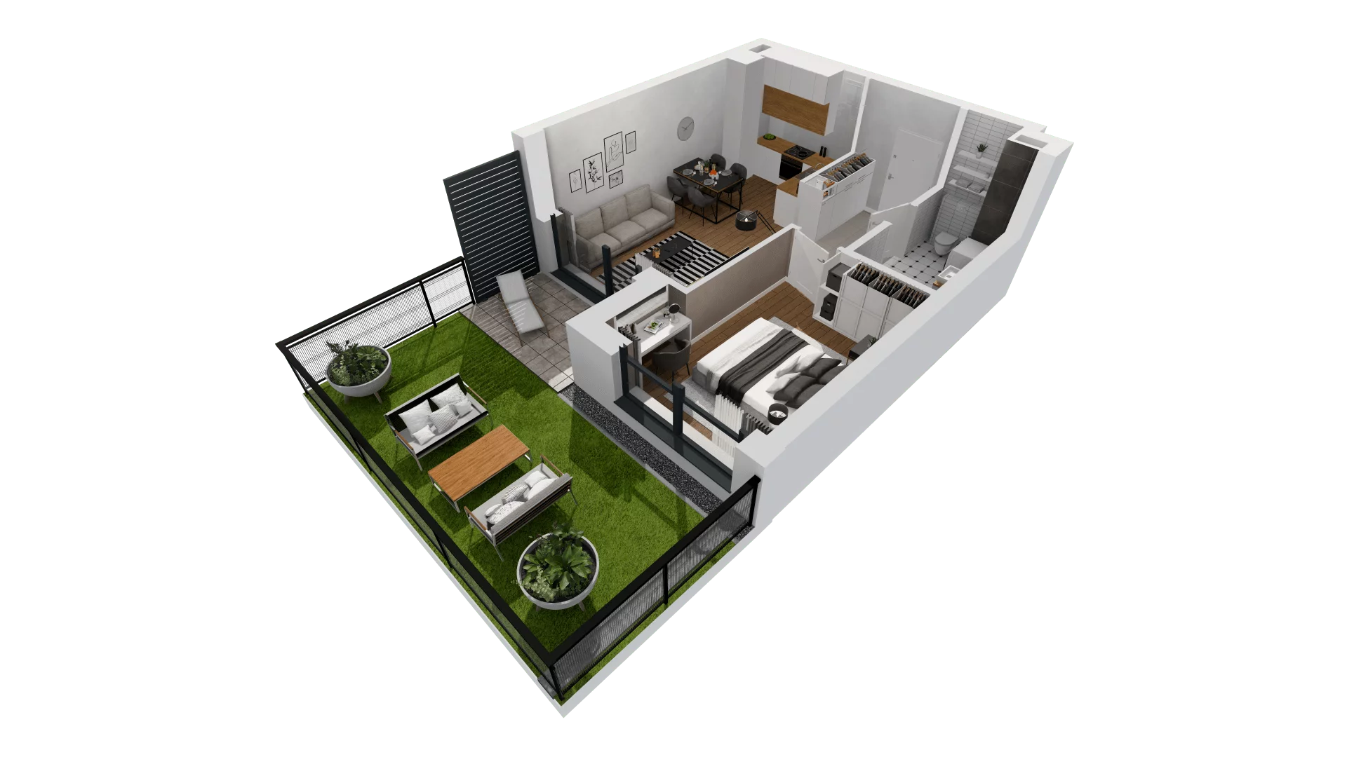 Mieszkanie 43,15 m², parter, oferta nr A8/7, Osiedle Beauforta 2, Gdynia, Pogórze, ul. H. Derdowskiego