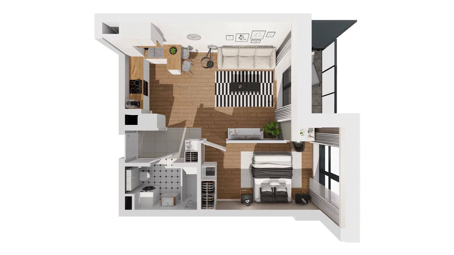 Mieszkanie 39,93 m², piętro 2, oferta nr A9/37, Osiedle Beauforta 2, Gdynia, Pogórze, ul. H. Derdowskiego