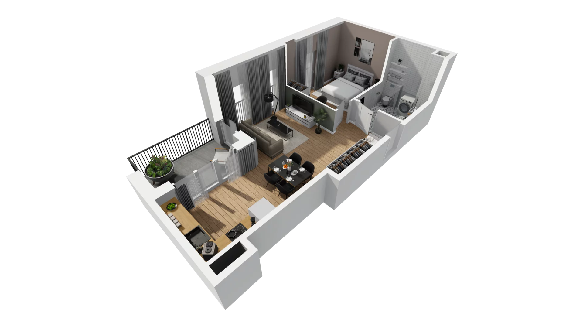 2 pokoje, mieszkanie 46,27 m², piętro 1, oferta nr A/1, Jaskółcza, Gdańsk, Śródmieście, Dolne Miasto, ul. Jaskółcza