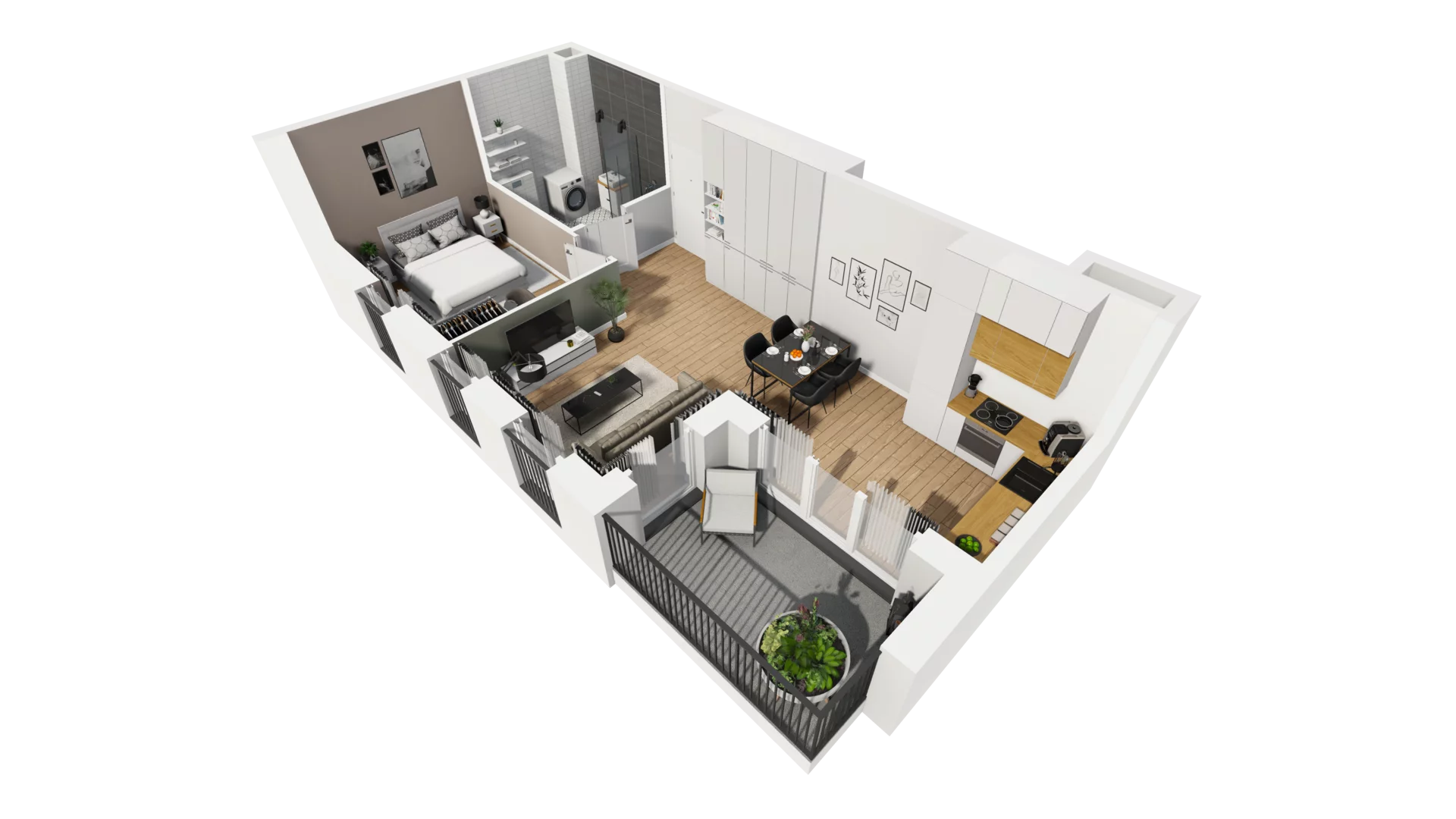 2 pokoje, mieszkanie 46,27 m², piętro 1, oferta nr A/1, Jaskółcza, Gdańsk, Śródmieście, Dolne Miasto, ul. Jaskółcza