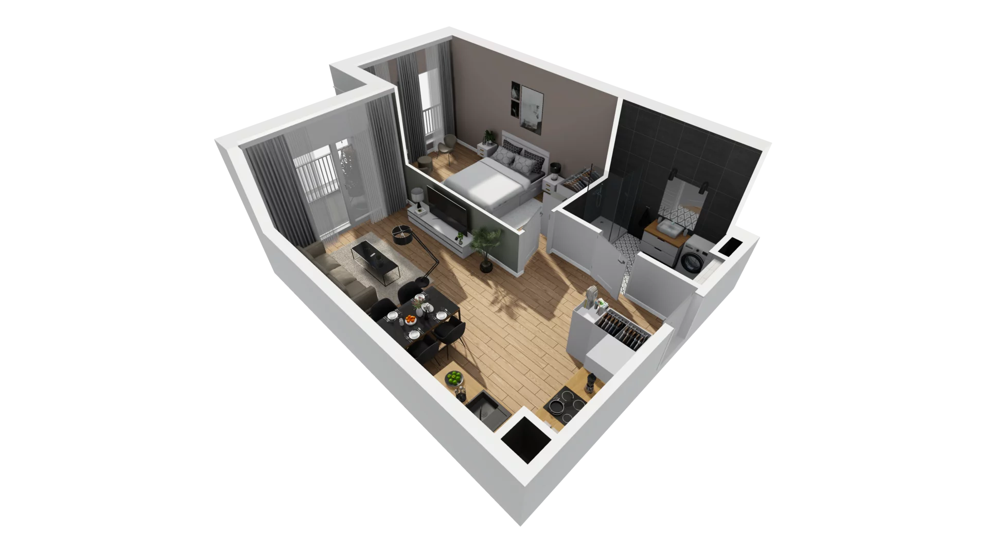 2 pokoje, mieszkanie 46,50 m², piętro 1, oferta nr A/31, Jaskółcza, Gdańsk, Śródmieście, Dolne Miasto, ul. Jaskółcza