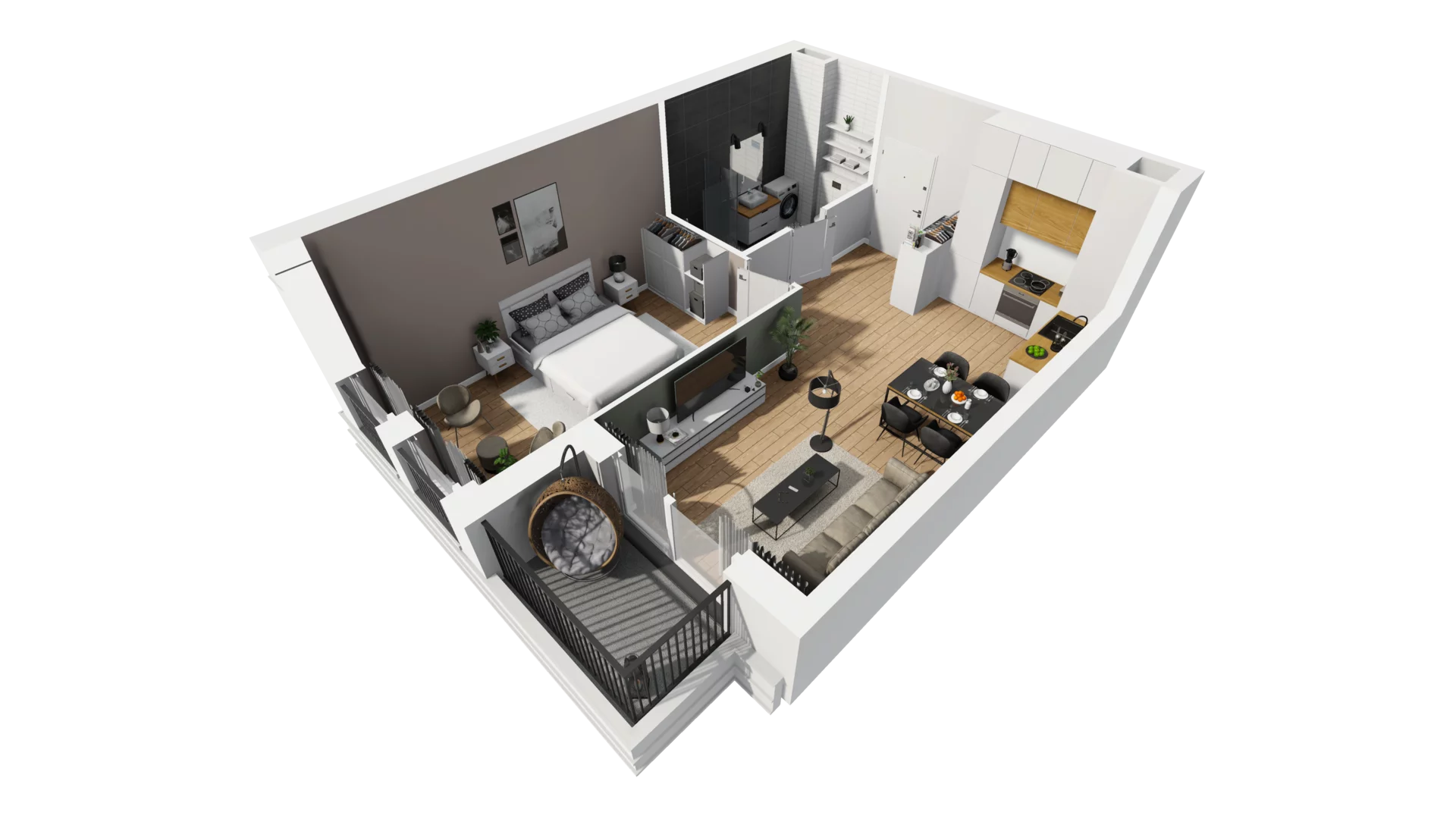 2 pokoje, mieszkanie 46,50 m², piętro 1, oferta nr A/31, Jaskółcza, Gdańsk, Śródmieście, Dolne Miasto, ul. Jaskółcza