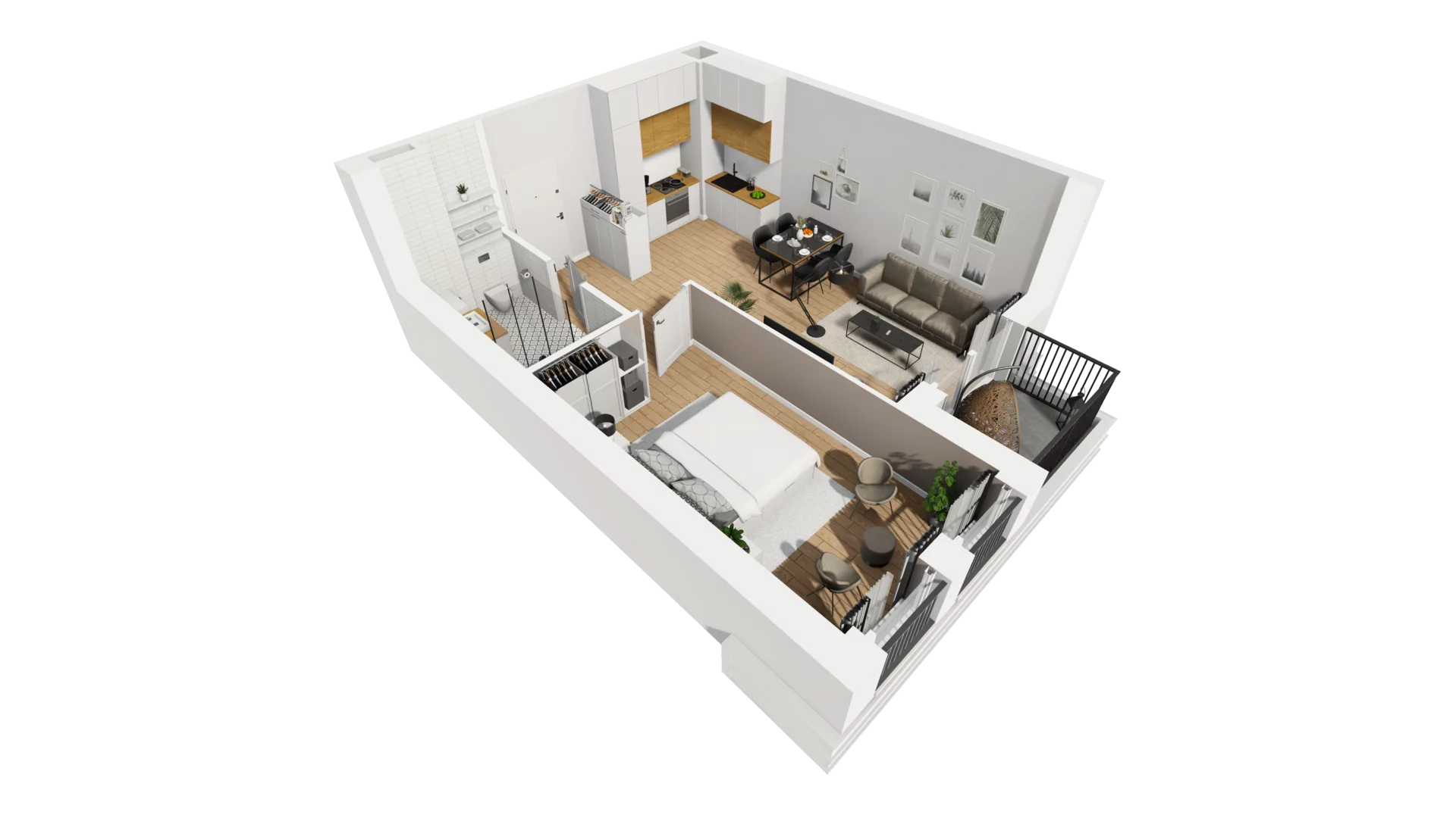 2 pokoje, mieszkanie 46,50 m², piętro 1, oferta nr A/31, Jaskółcza, Gdańsk, Śródmieście, Dolne Miasto, ul. Jaskółcza