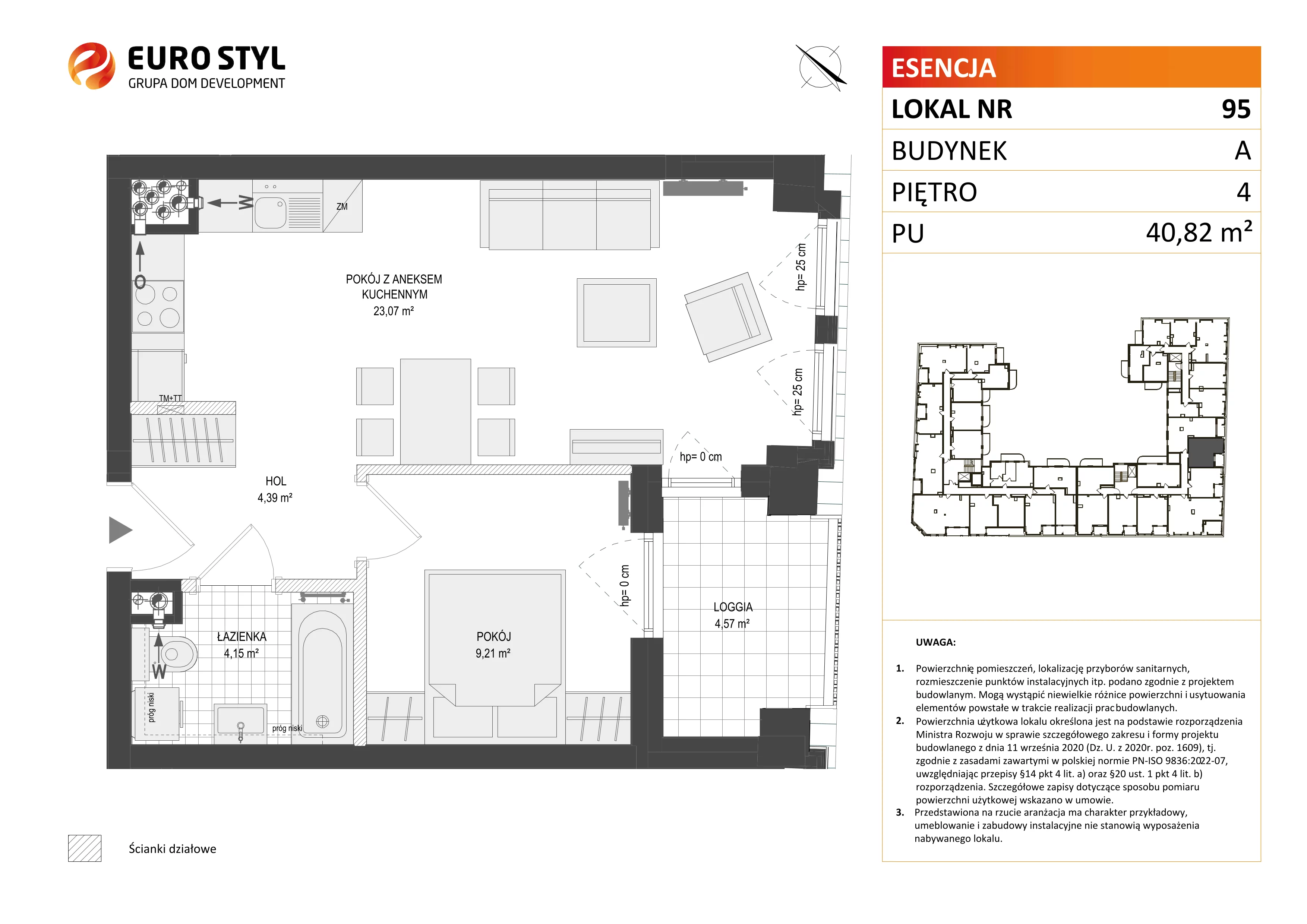 Mieszkanie 40,82 m², piętro 4, oferta nr A/95, Esencja, Gdańsk, Śródmieście, Dolne Miasto, ul. Kamienna Grobla / Jałmużnicza