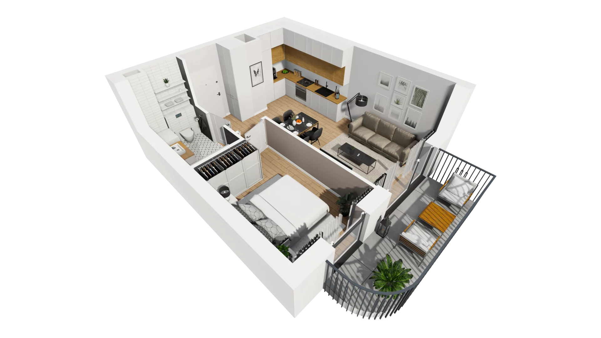 2 pokoje, mieszkanie 38,53 m², piętro 1, oferta nr A/13, Esencja, Gdańsk, Śródmieście, Dolne Miasto, ul. Kamienna Grobla / Jałmużnicza