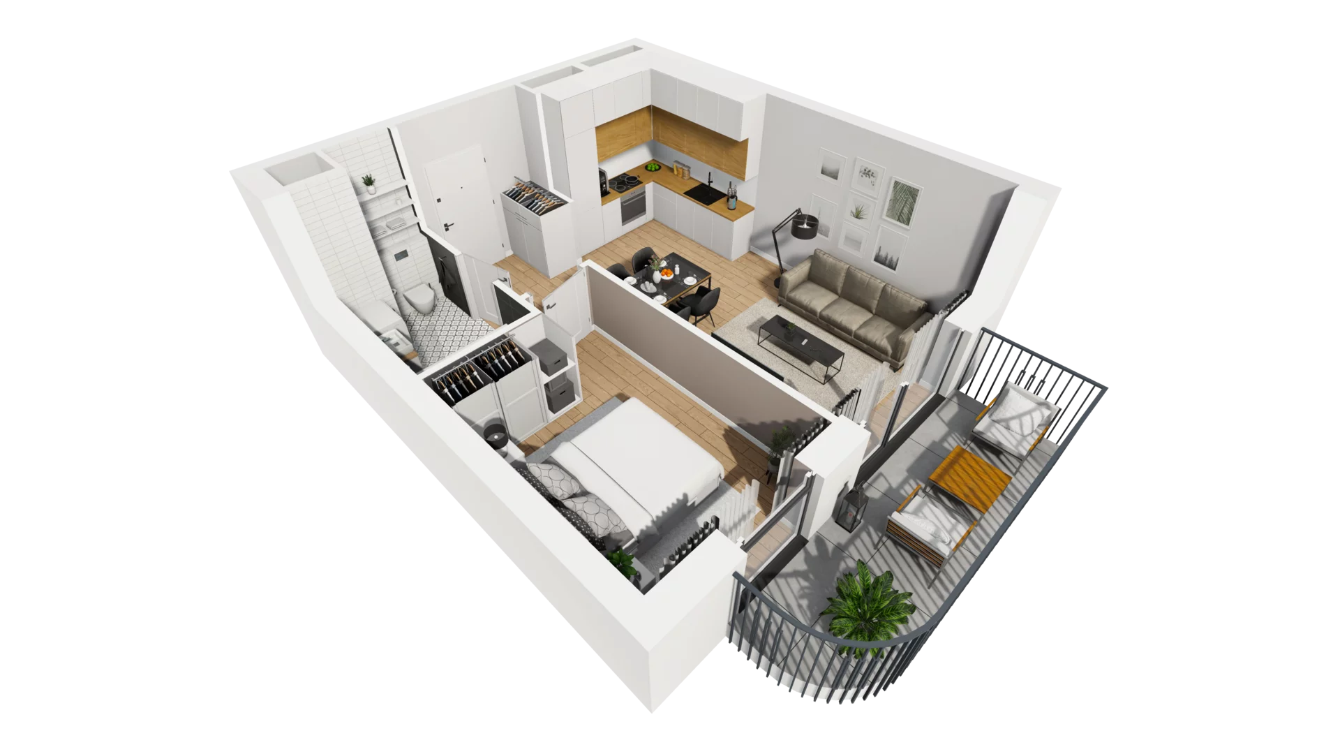 2 pokoje, mieszkanie 38,21 m², piętro 1, oferta nr A/14, Esencja, Gdańsk, Śródmieście, Dolne Miasto, ul. Kamienna Grobla / Jałmużnicza