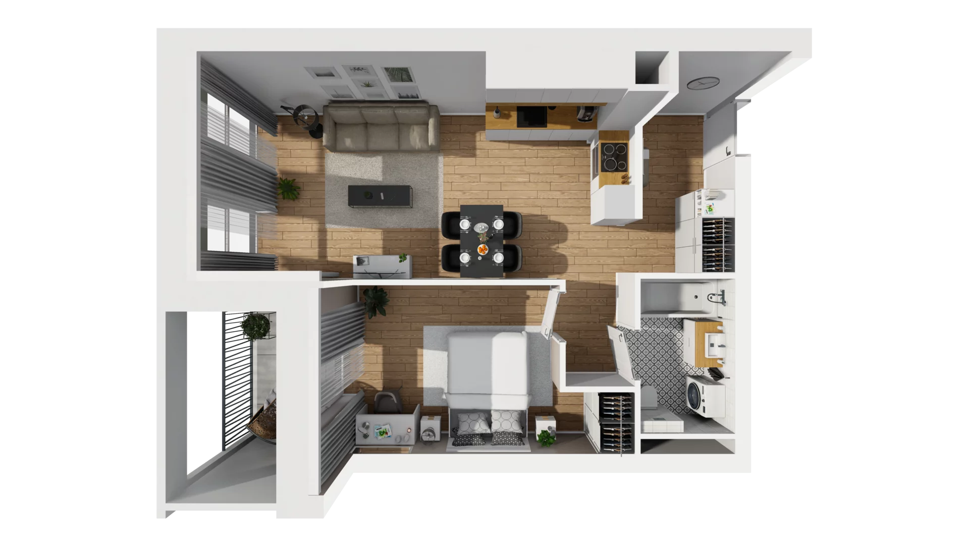 2 pokoje, mieszkanie 47,60 m², piętro 2, oferta nr A/17, Esencja, Gdańsk, Śródmieście, Dolne Miasto, ul. Kamienna Grobla / Jałmużnicza