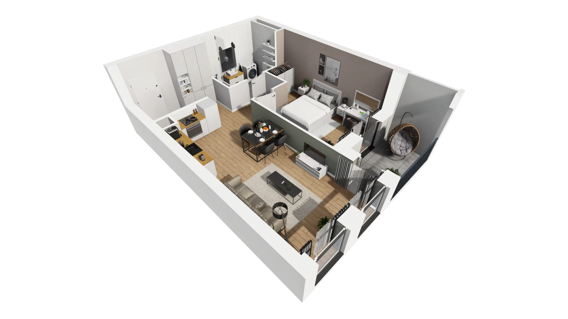 2 pokoje, mieszkanie 47,60 m², piętro 2, oferta nr A/17, Esencja, Gdańsk, Śródmieście, Dolne Miasto, ul. Kamienna Grobla / Jałmużnicza