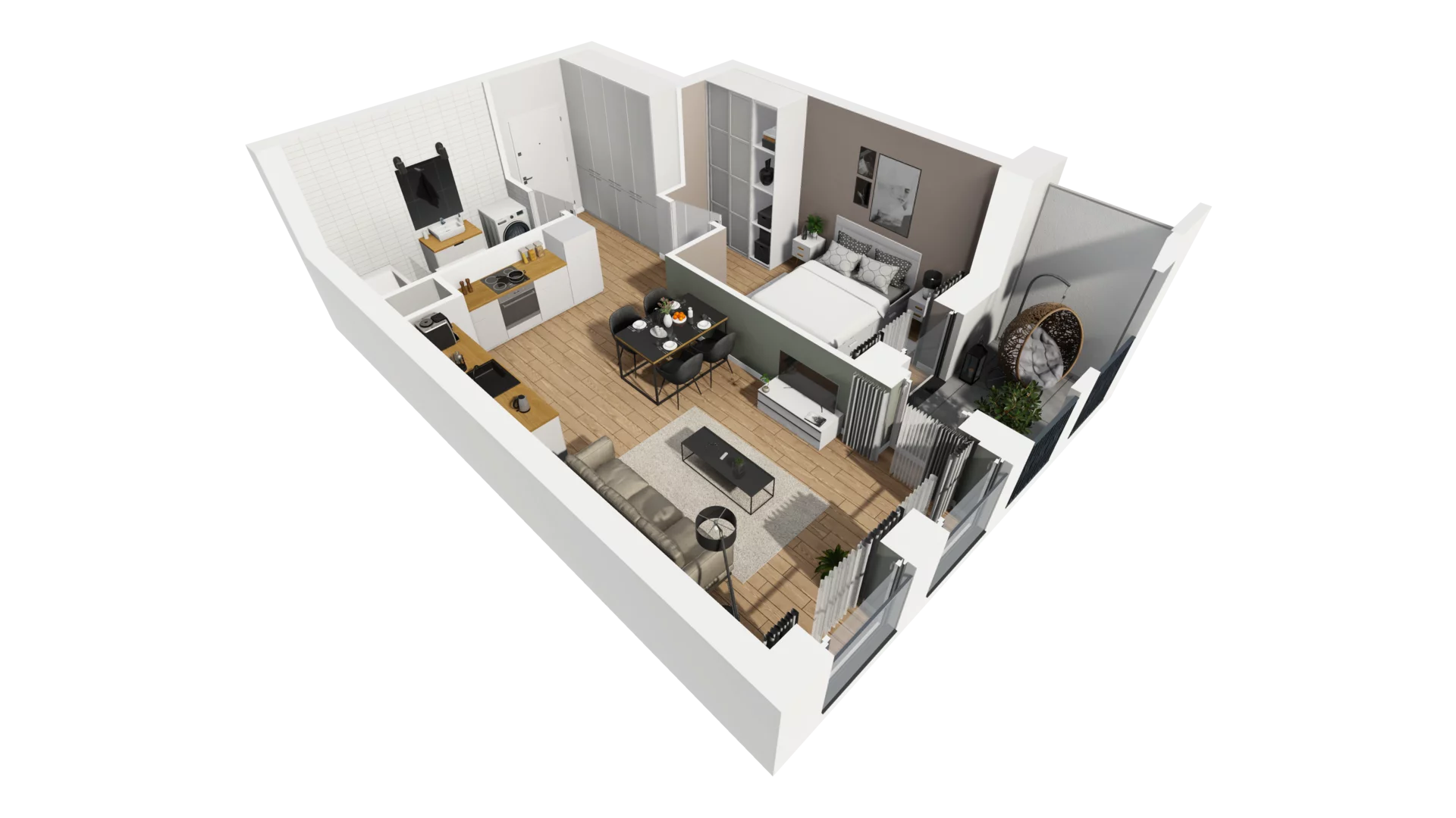 2 pokoje, mieszkanie 43,74 m², piętro 2, oferta nr A/19, Esencja, Gdańsk, Śródmieście, Dolne Miasto, ul. Kamienna Grobla / Jałmużnicza