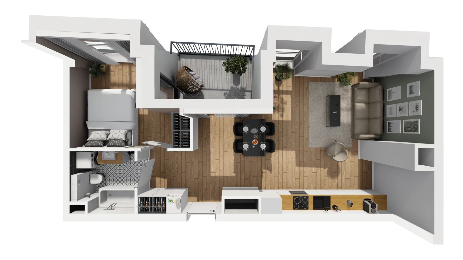 2 pokoje, mieszkanie 49,14 m², piętro 4, oferta nr A/50, Esencja, Gdańsk, Śródmieście, Dolne Miasto, ul. Kamienna Grobla / Jałmużnicza