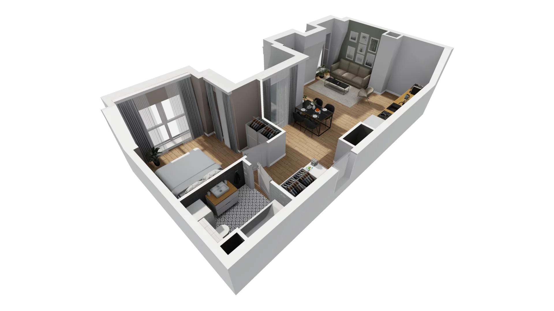 2 pokoje, mieszkanie 49,14 m², piętro 4, oferta nr A/50, Esencja, Gdańsk, Śródmieście, Dolne Miasto, ul. Kamienna Grobla / Jałmużnicza