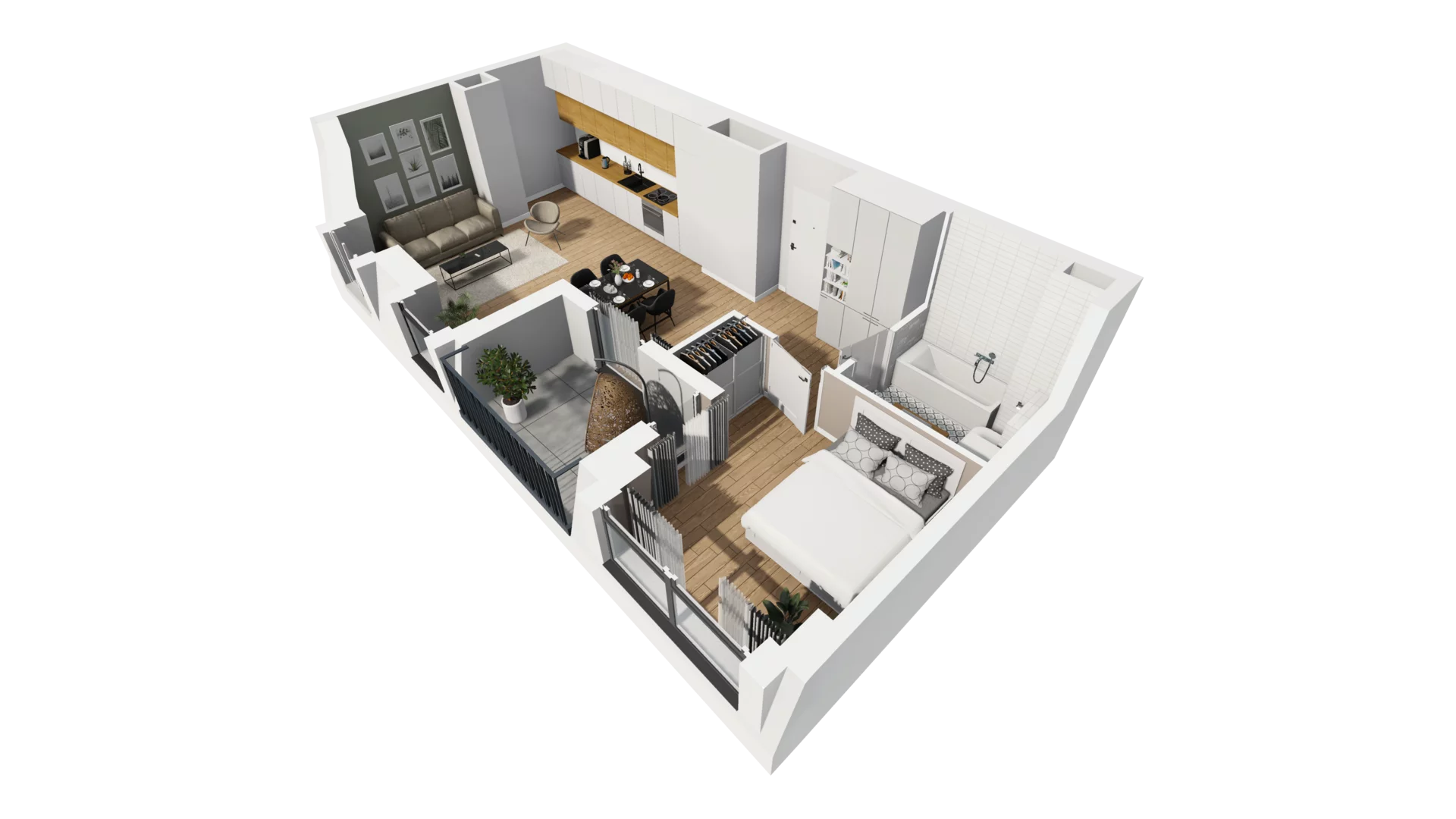 2 pokoje, mieszkanie 49,14 m², piętro 4, oferta nr A/50, Esencja, Gdańsk, Śródmieście, Dolne Miasto, ul. Kamienna Grobla / Jałmużnicza