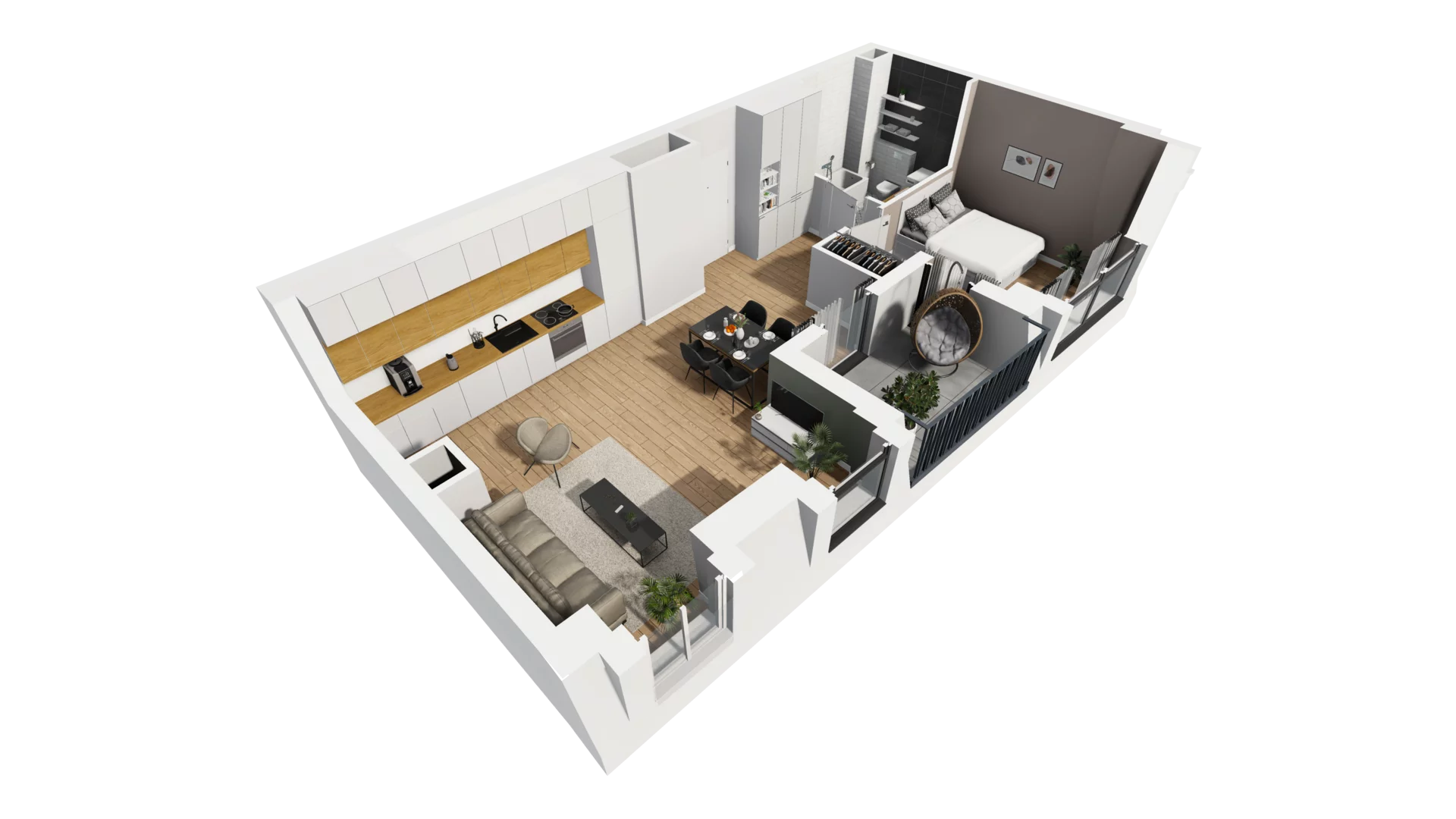 2 pokoje, mieszkanie 49,14 m², piętro 4, oferta nr A/50, Esencja, Gdańsk, Śródmieście, Dolne Miasto, ul. Kamienna Grobla / Jałmużnicza