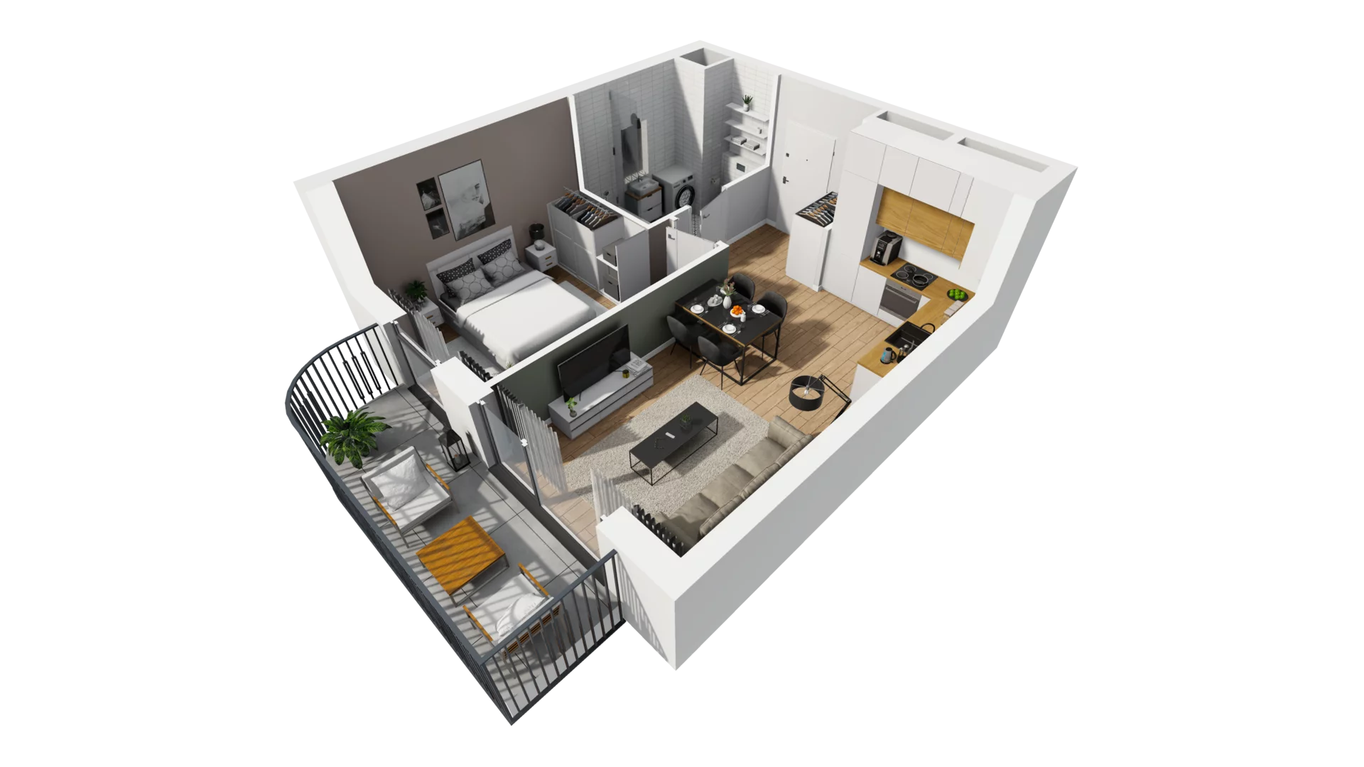 2 pokoje, mieszkanie 38,17 m², piętro 4, oferta nr A/55, Esencja, Gdańsk, Śródmieście, Dolne Miasto, ul. Kamienna Grobla / Jałmużnicza