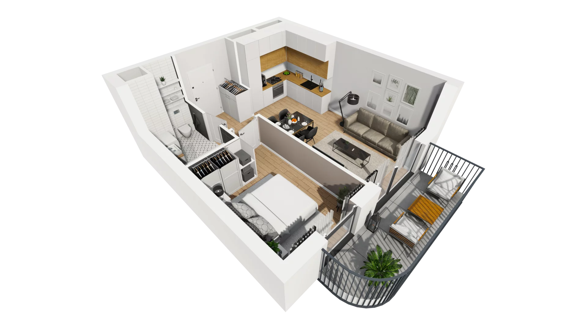 2 pokoje, mieszkanie 38,17 m², piętro 4, oferta nr A/55, Esencja, Gdańsk, Śródmieście, Dolne Miasto, ul. Kamienna Grobla / Jałmużnicza