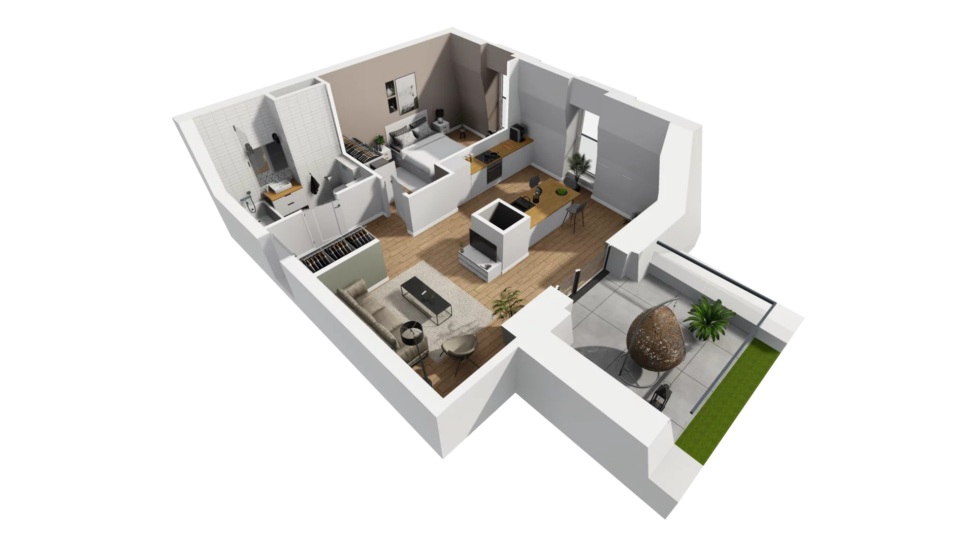 2 pokoje, mieszkanie 53,72 m², piętro 5, oferta nr A/58, Esencja, Gdańsk, Śródmieście, Dolne Miasto, ul. Kamienna Grobla / Jałmużnicza