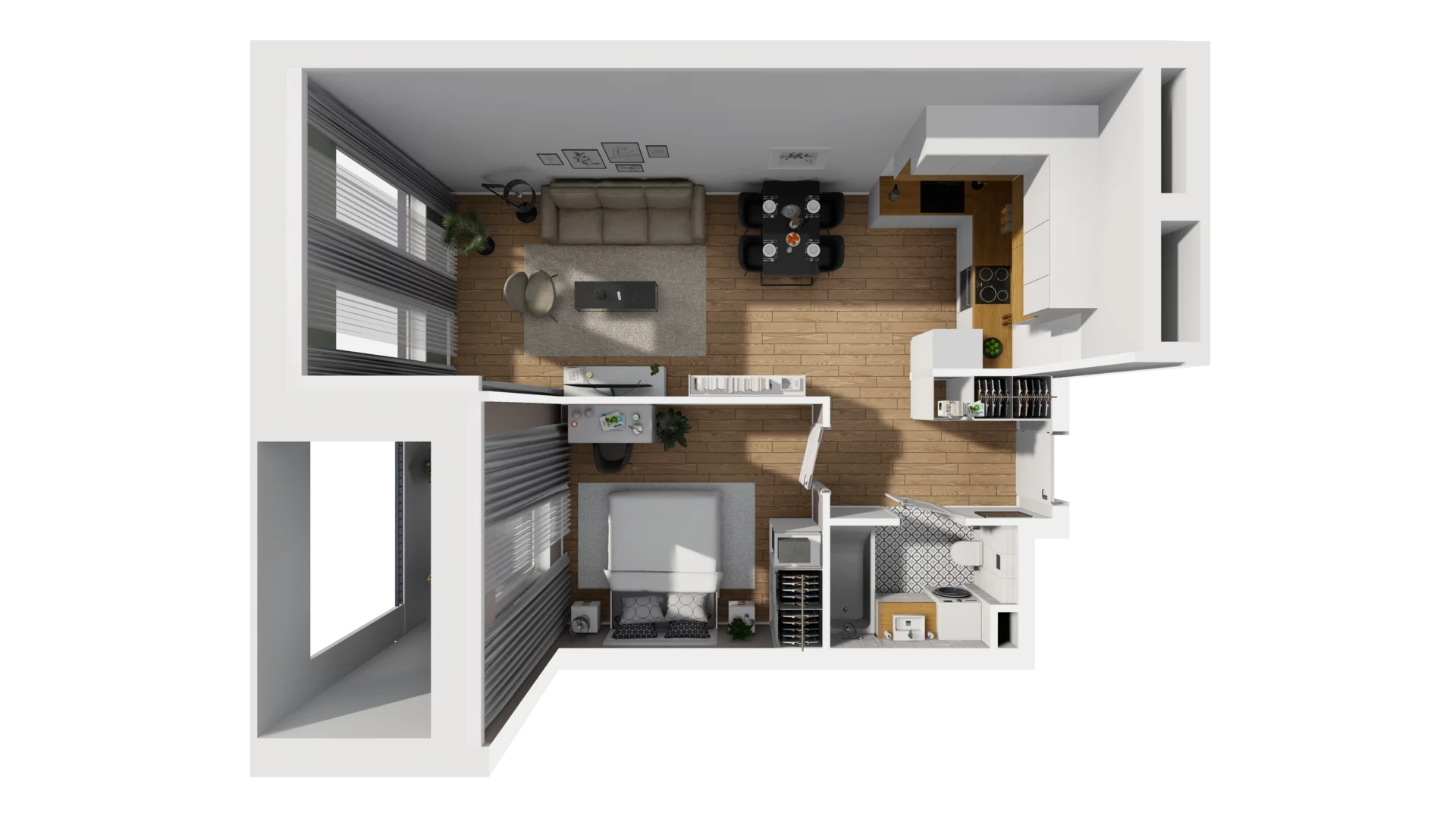 2 pokoje, mieszkanie 48,06 m², parter, oferta nr A/64, Esencja, Gdańsk, Śródmieście, Dolne Miasto, ul. Kamienna Grobla / Jałmużnicza