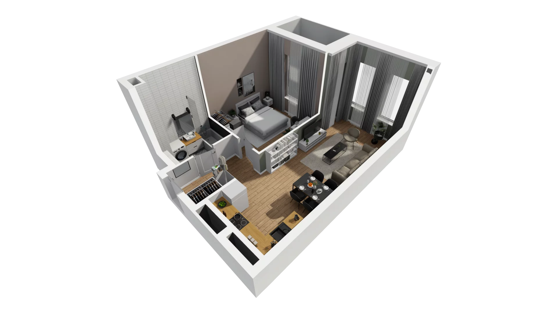 2 pokoje, mieszkanie 48,06 m², parter, oferta nr A/64, Esencja, Gdańsk, Śródmieście, Dolne Miasto, ul. Kamienna Grobla / Jałmużnicza